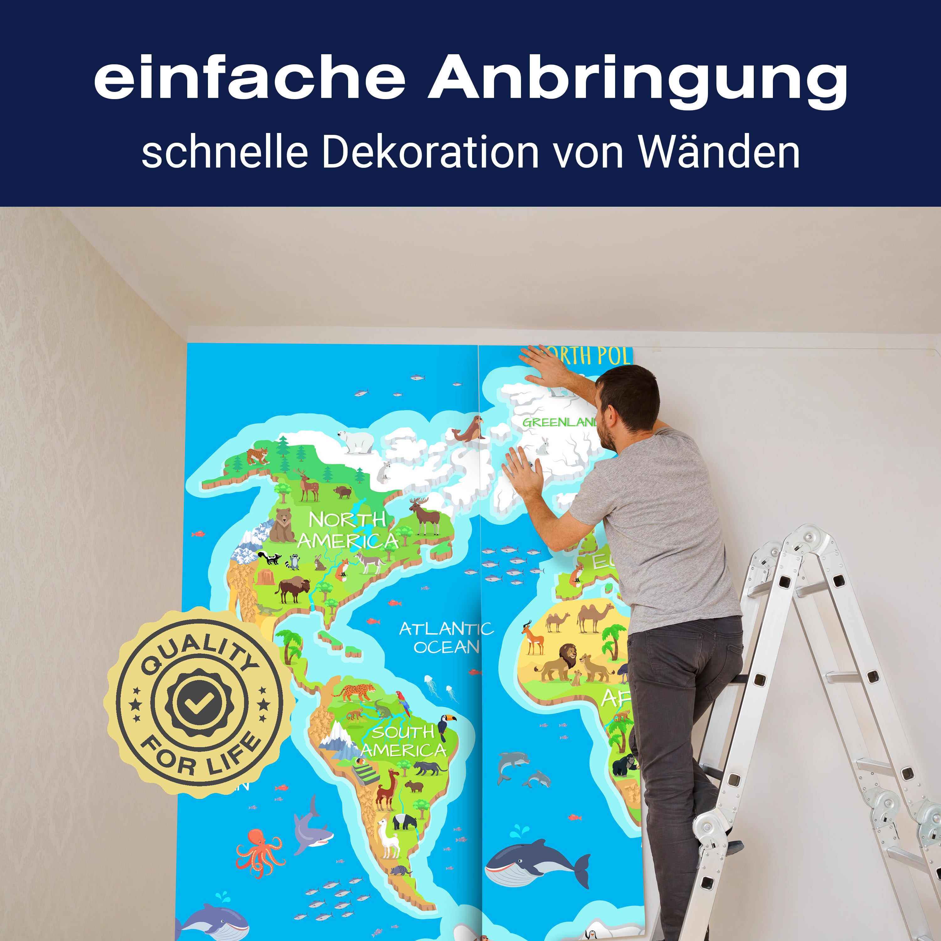 Fototapete Weltkarte 2 M1472 - Bild 3 Fototapete Weltkarte 2 M1472 - Bild 3