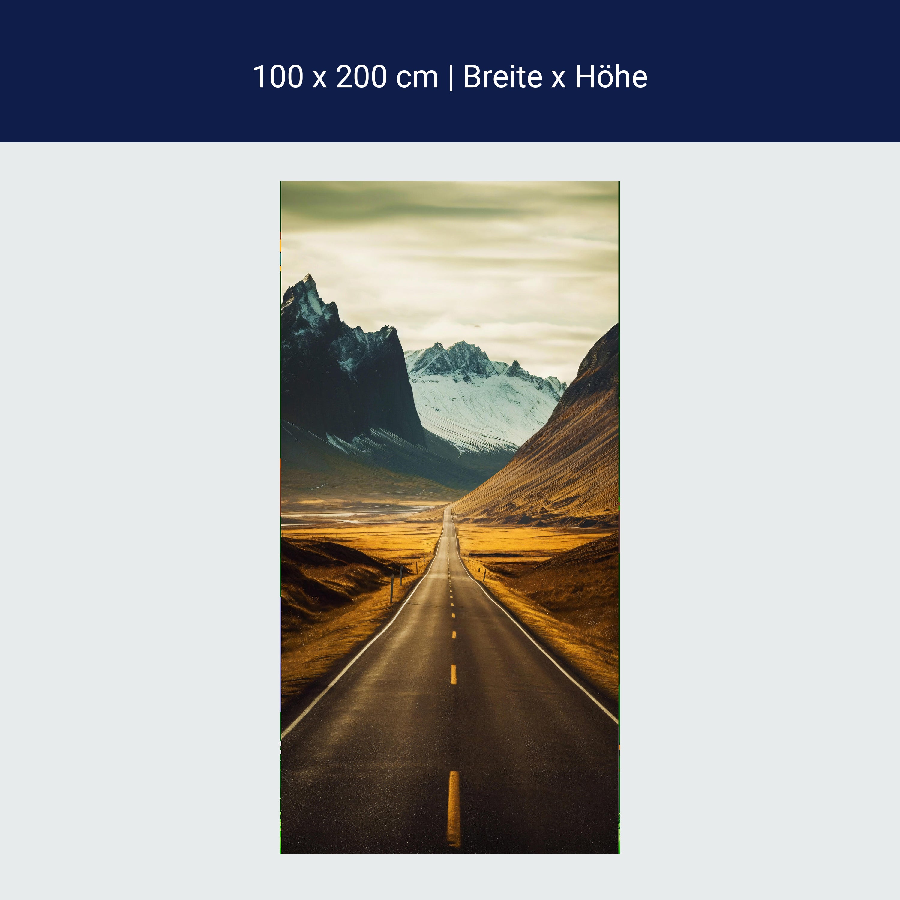 Türtapete Straße, Landschaft, Berge M1474 Türtapete Straße, Landschaft, Berge M1474