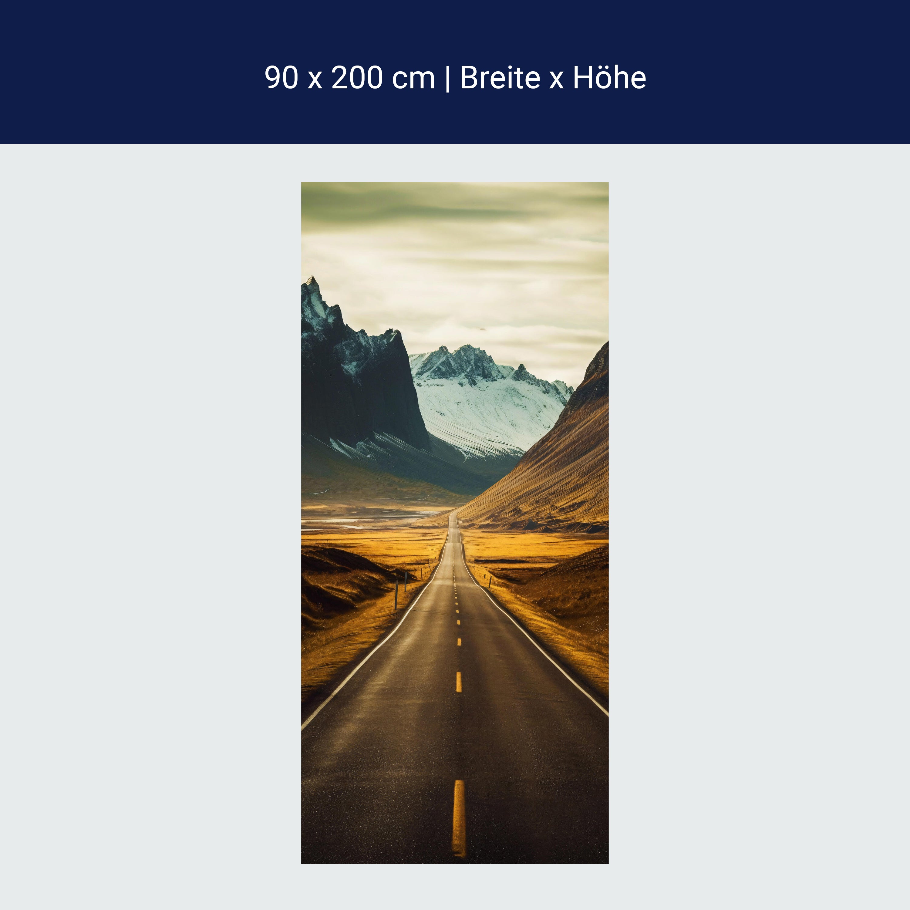 Türtapete Straße, Landschaft, Berge M1474 Türtapete Straße, Landschaft, Berge M1474