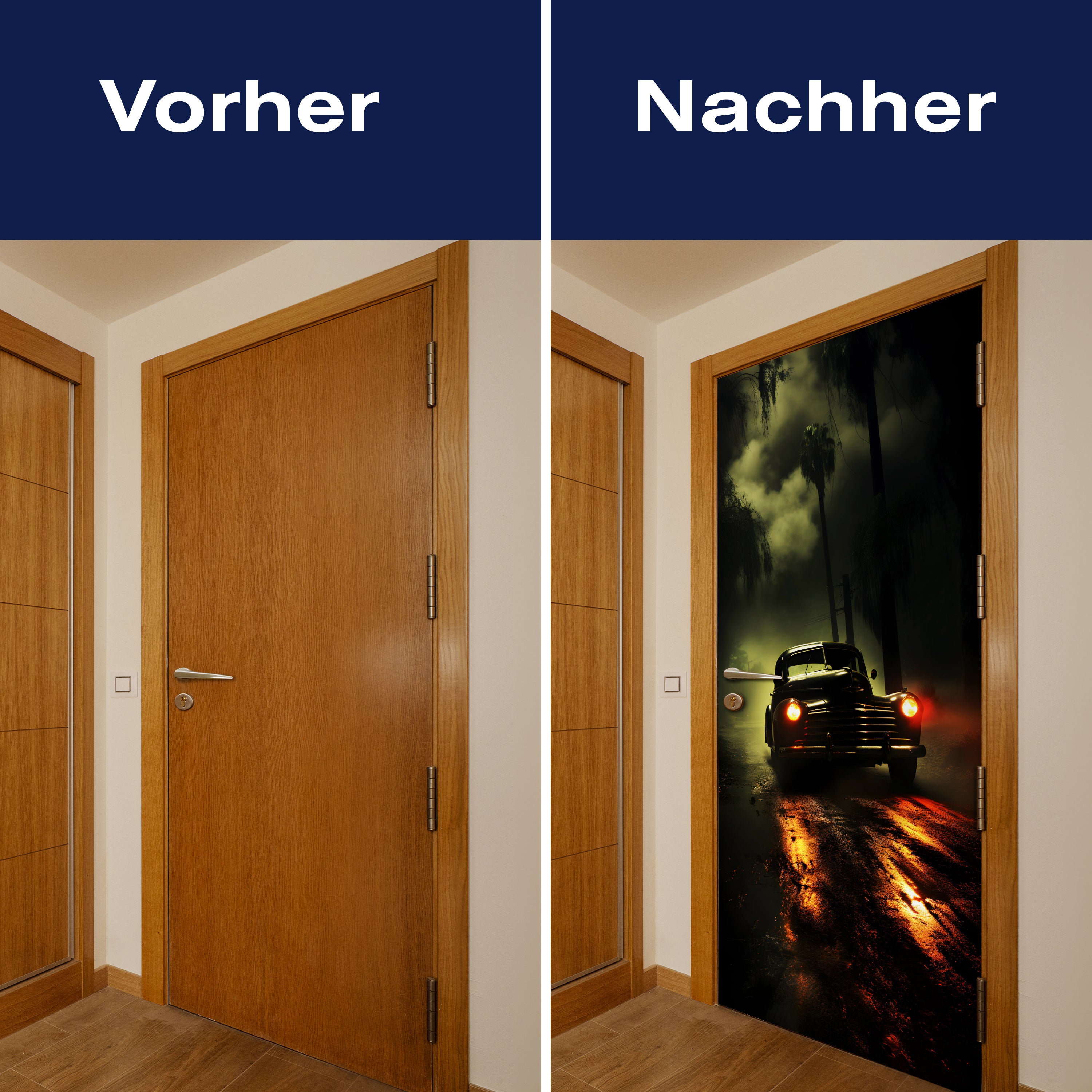 Türtapete Oldtimer, Nacht, Palmen M1476 - Bild 10 Türtapete Oldtimer, Nacht, Palmen M1476 - Bild 10