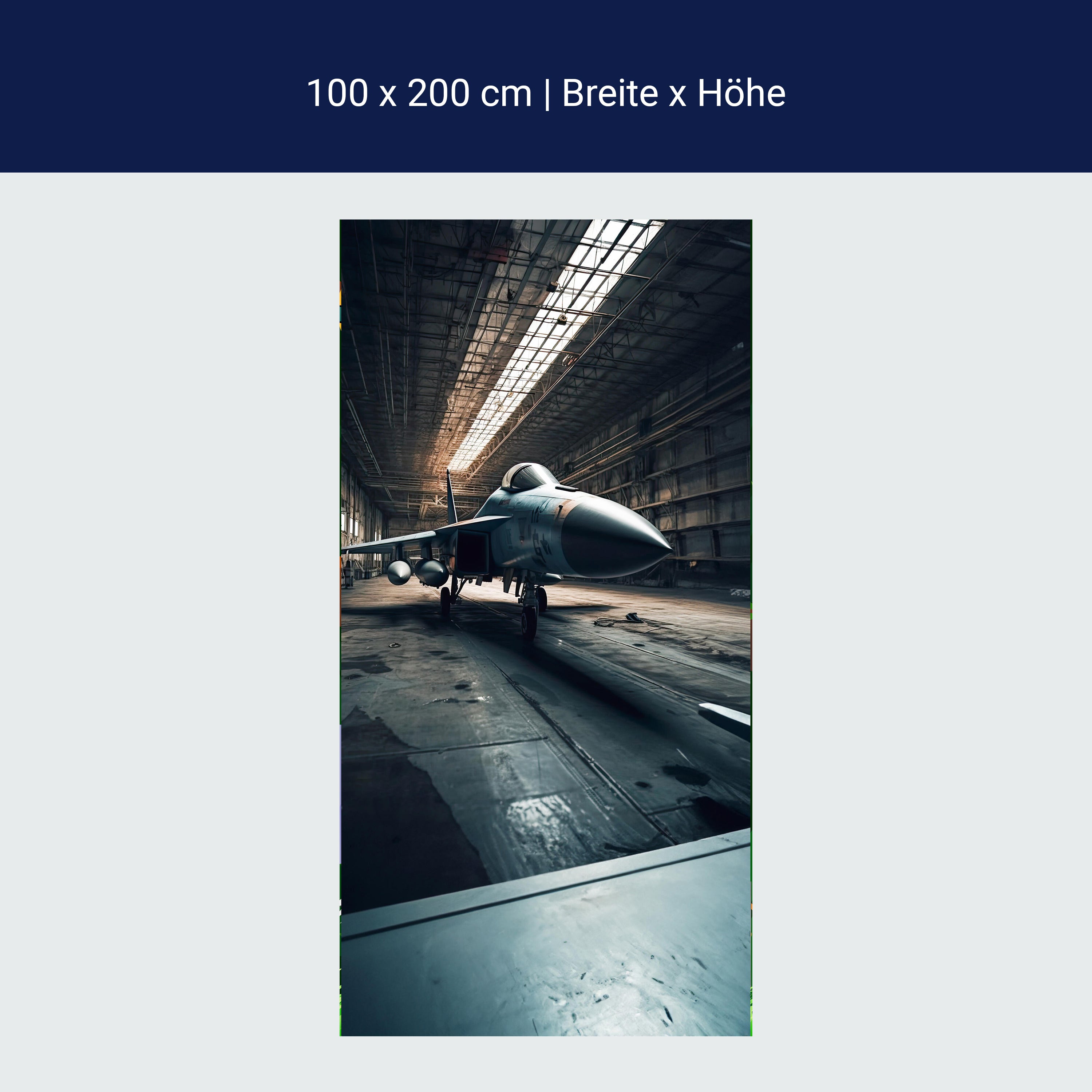 Türtapete Jet, Kampfflugzeug, Hangar M1477 Türtapete Jet, Kampfflugzeug, Hangar M1477