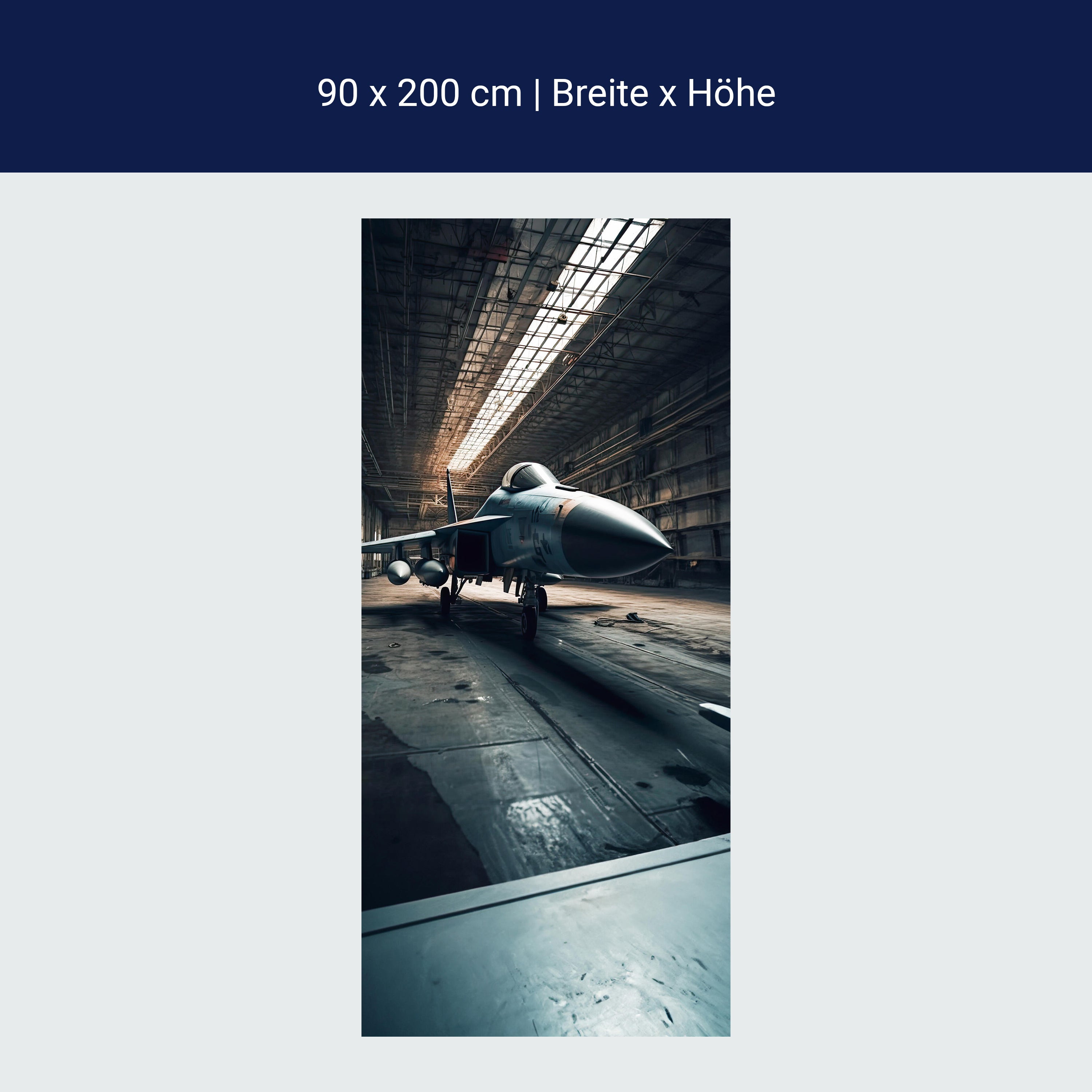 Türtapete Jet, Kampfflugzeug, Hangar M1477 Türtapete Jet, Kampfflugzeug, Hangar M1477