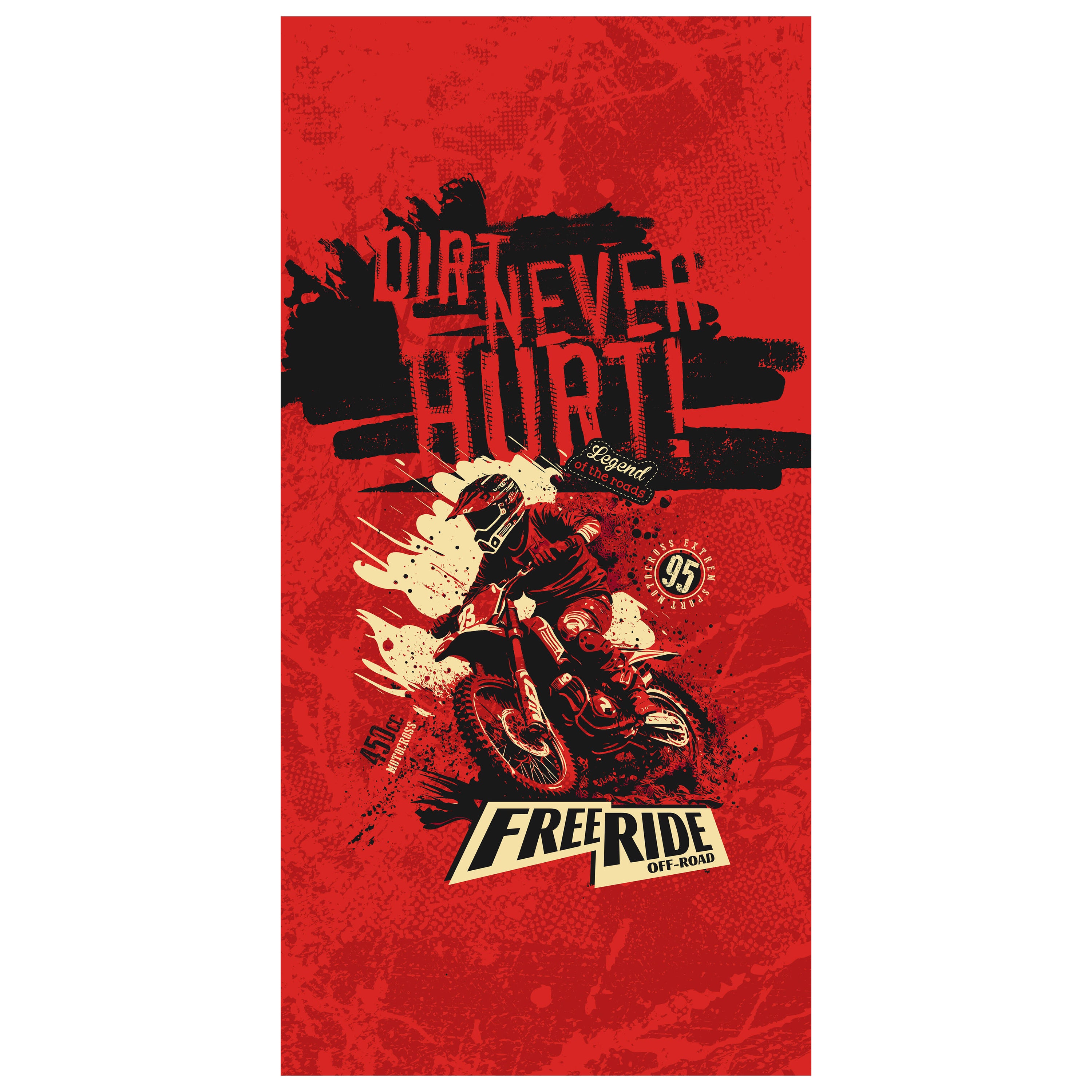 Türtapete Motorrad, Motocross, Spruch, Rot M1479 - Bild 2 Türtapete Motorrad, Motocross, Spruch, Rot M1479 - Bild 2