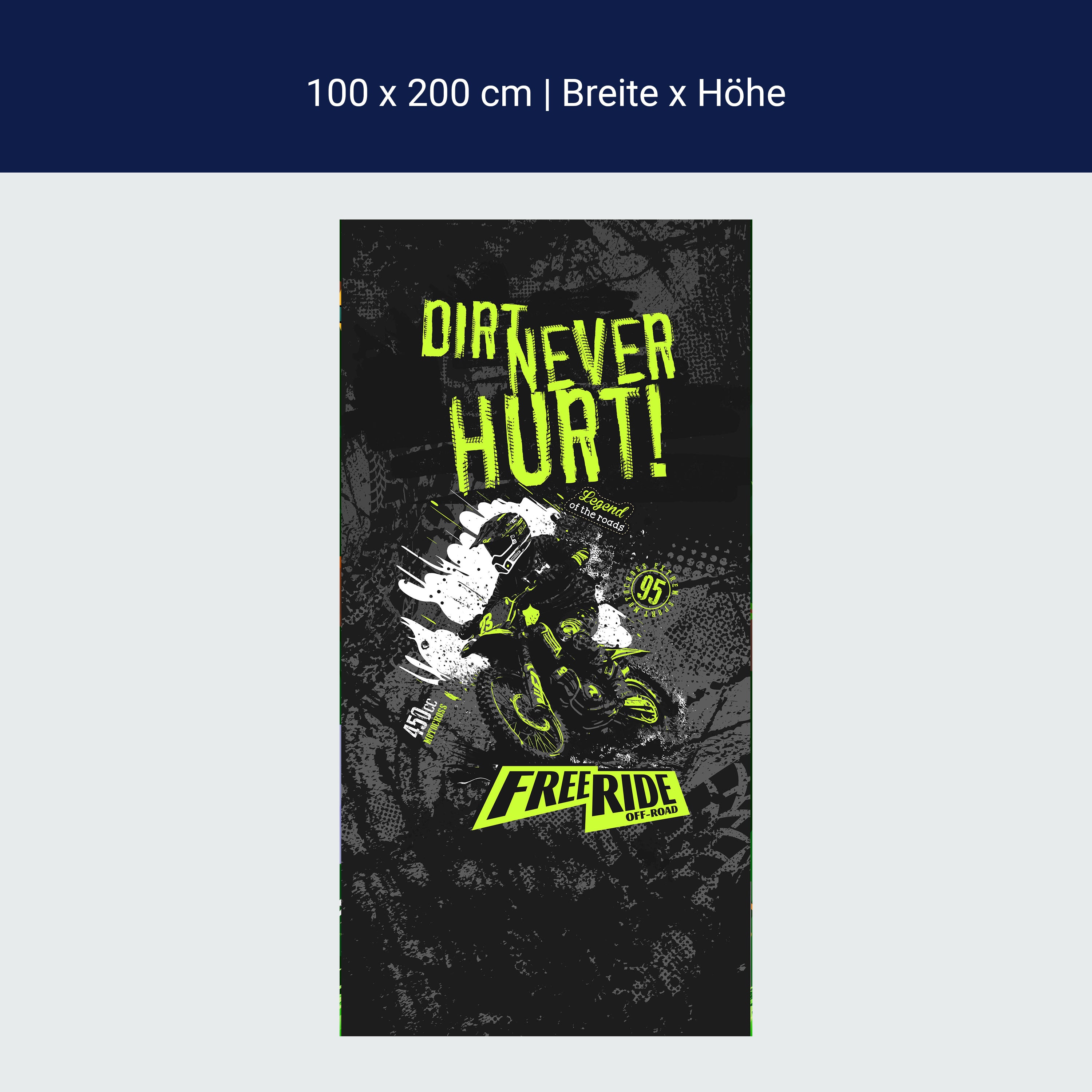 Türtapete Motorrad, Motocross, Spruch, Grün M1480 Türtapete Motorrad, Motocross, Spruch, Grün M1480