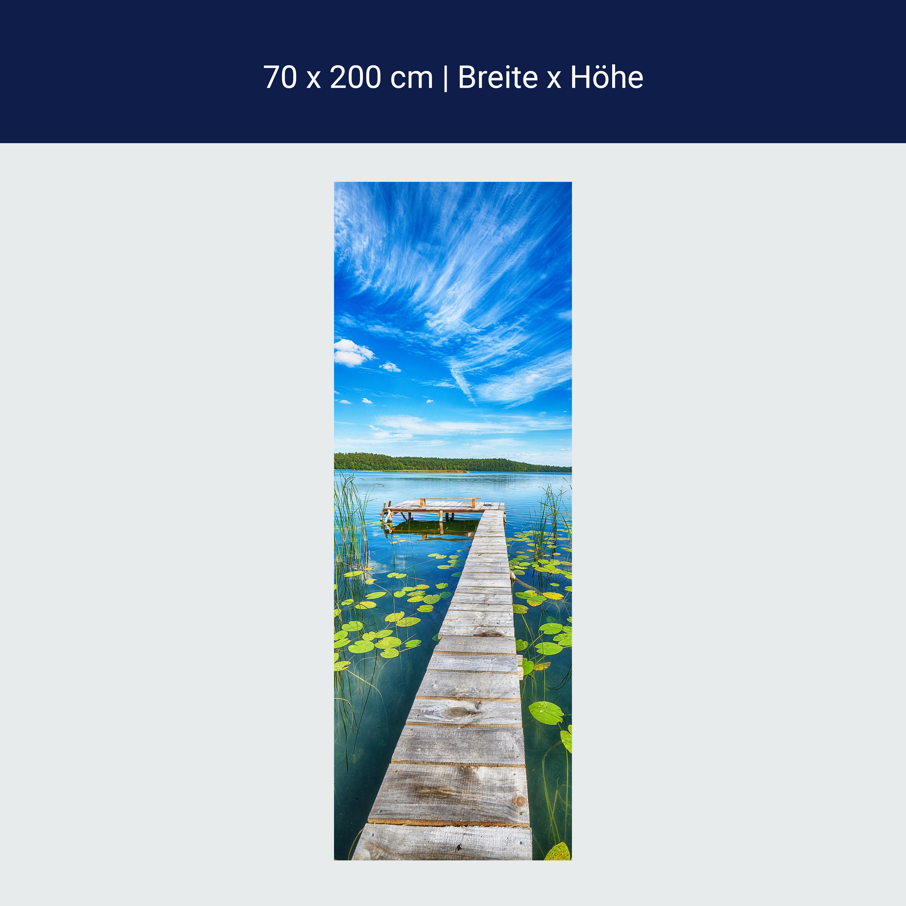 Türtapete Steg, See, Seerosen M1482 Türtapete Steg, See, Seerosen M1482
