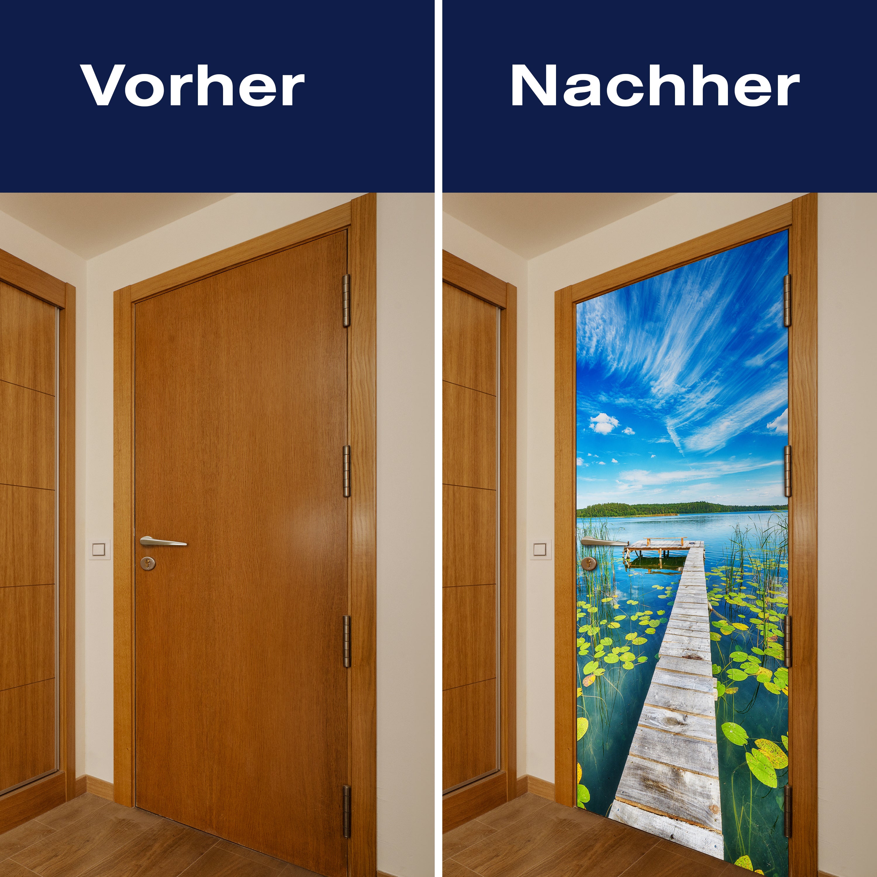 Türtapete Steg, See, Seerosen M1482 - Bild 10 Türtapete Steg, See, Seerosen M1482 - Bild 10