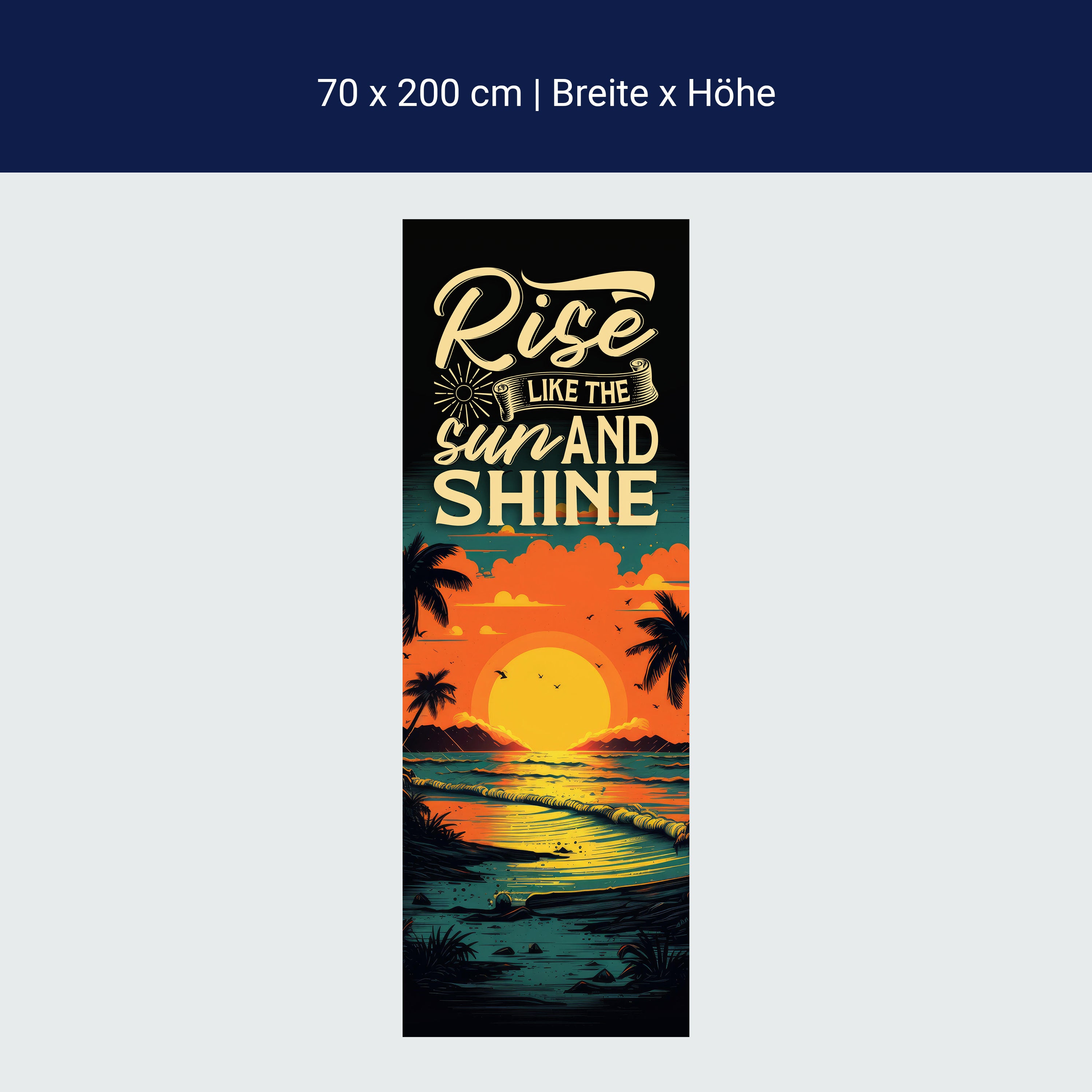 Türtapete Strand, Palmen, Meer, Spruch M1487 Türtapete Strand, Palmen, Meer, Spruch M1487