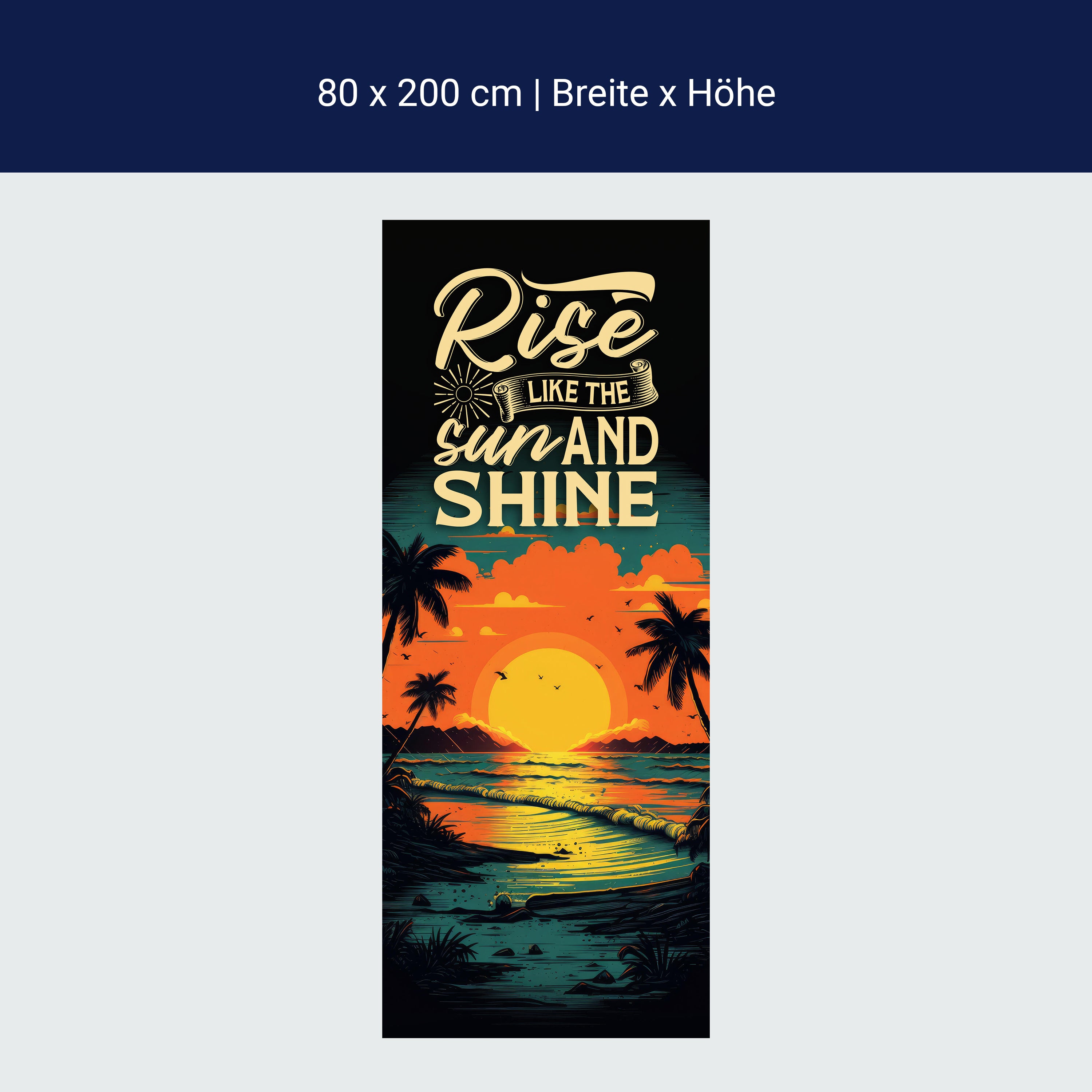 Türtapete Strand, Palmen, Meer, Spruch M1487 Türtapete Strand, Palmen, Meer, Spruch M1487