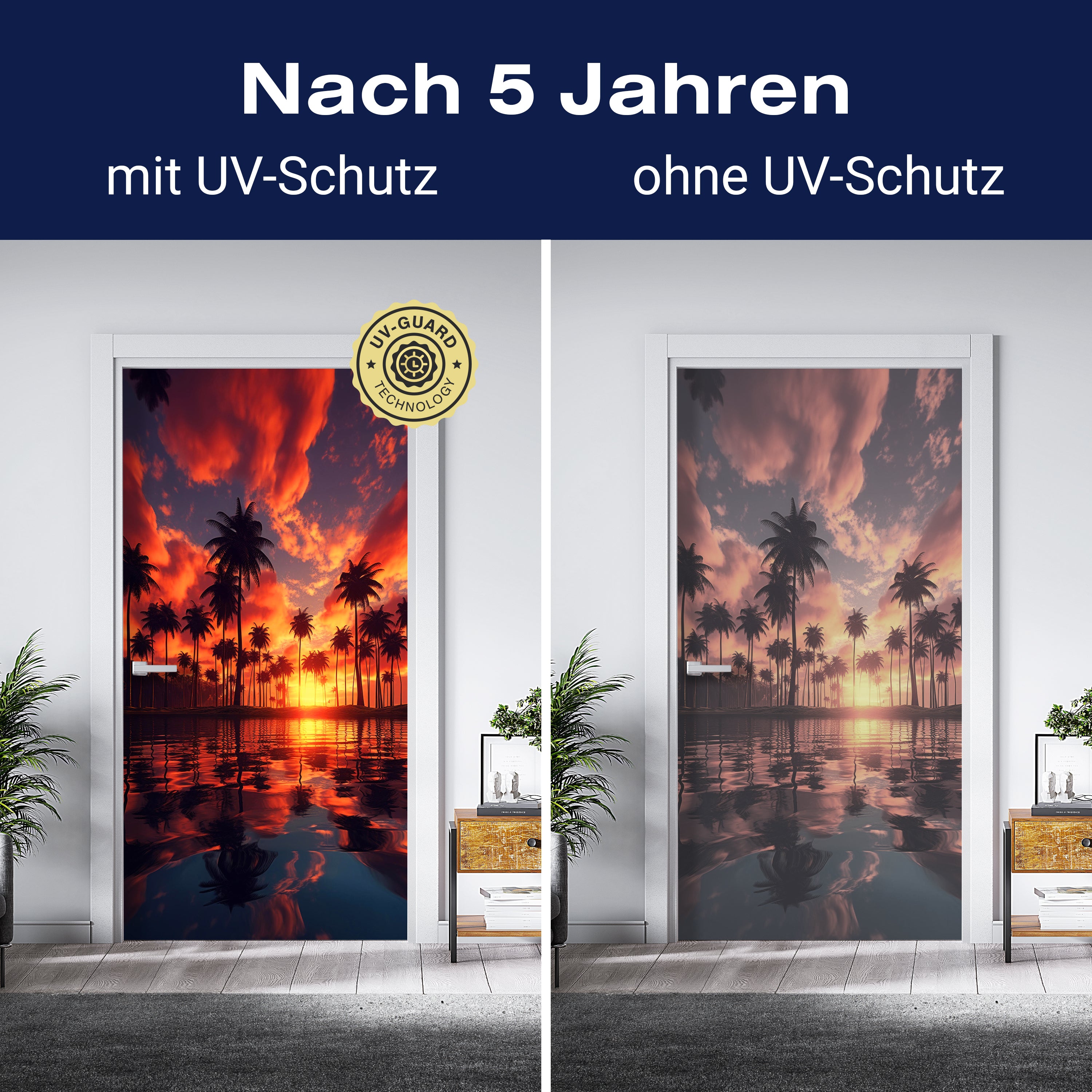 Türtapete Palmen, Strand, Sonnenuntergang M1488 - Bild 4 Türtapete Palmen, Strand, Sonnenuntergang M1488 - Bild 4