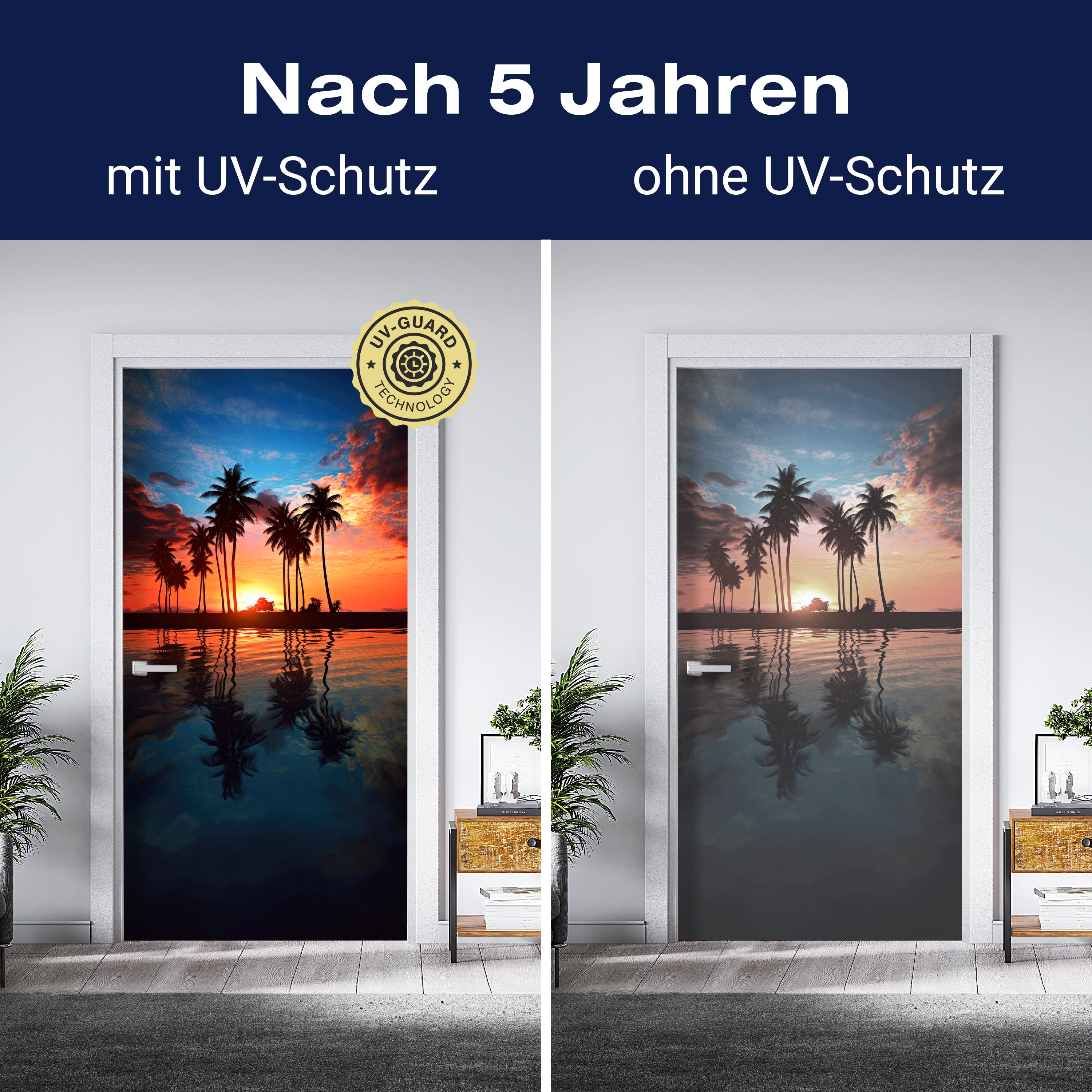 Türtapete Palmen, Strand, Sonnenaufgang M1491 - Bild 4 Türtapete Palmen, Strand, Sonnenaufgang M1491 - Bild 4