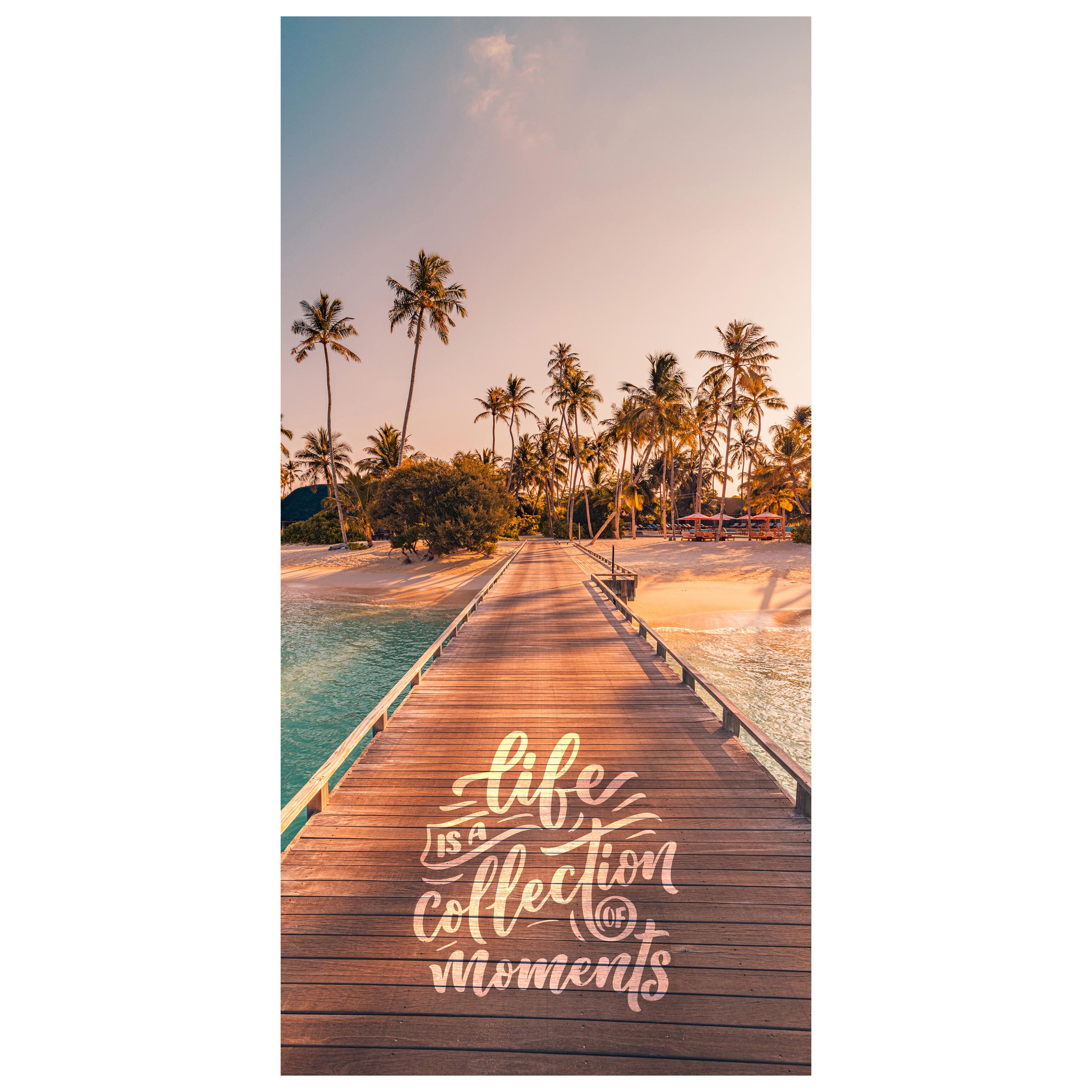 Türtapete Steg, Strand, Meer, Spruch M1494 - Bild 2 Türtapete Steg, Strand, Meer, Spruch M1494 - Bild 2