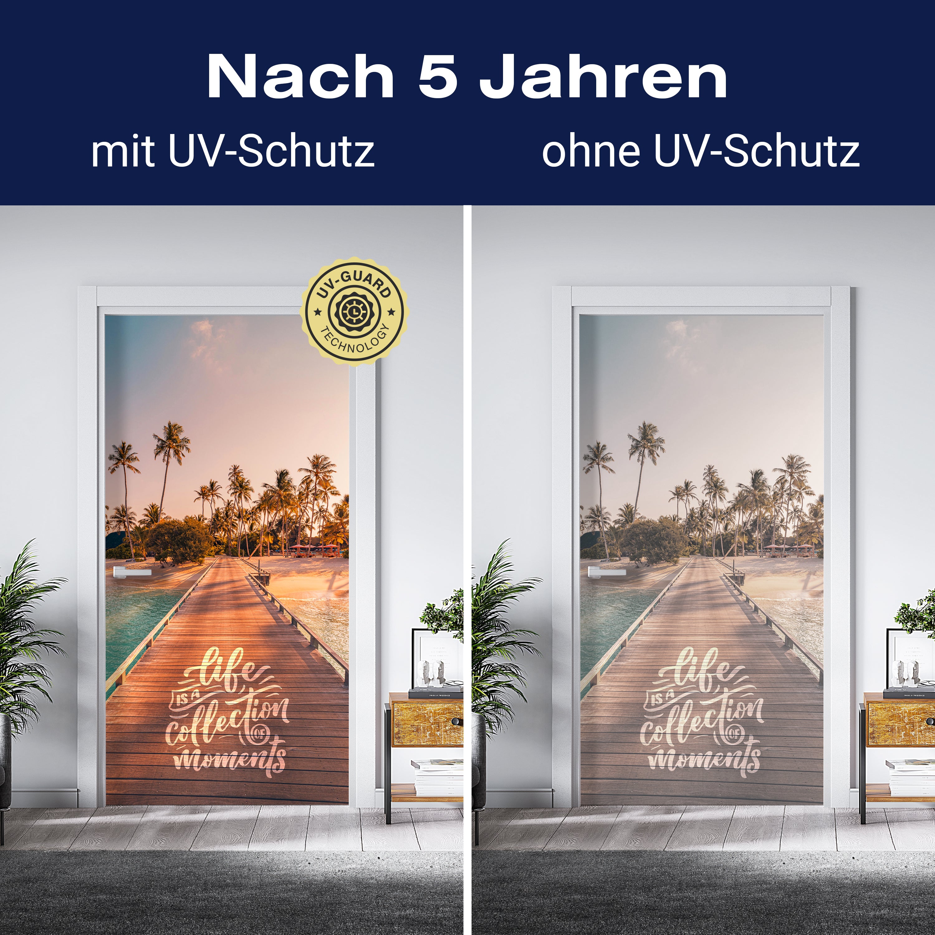 Türtapete Steg, Strand, Meer, Spruch M1494 - Bild 4 Türtapete Steg, Strand, Meer, Spruch M1494 - Bild 4