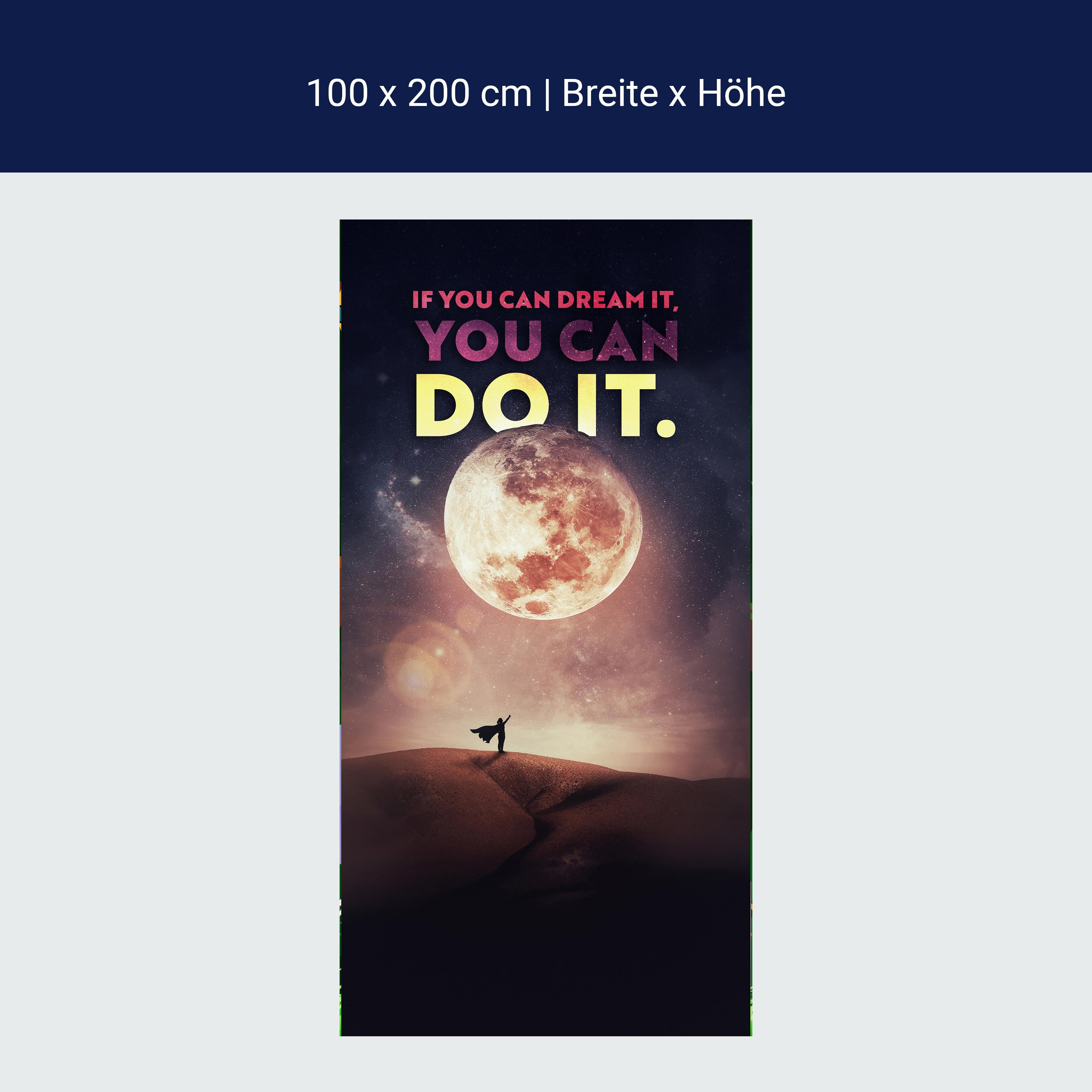 Türtapete Vollmond, Spruch Motivation, Wüste M1498 Türtapete Vollmond, Spruch Motivation, Wüste M1498