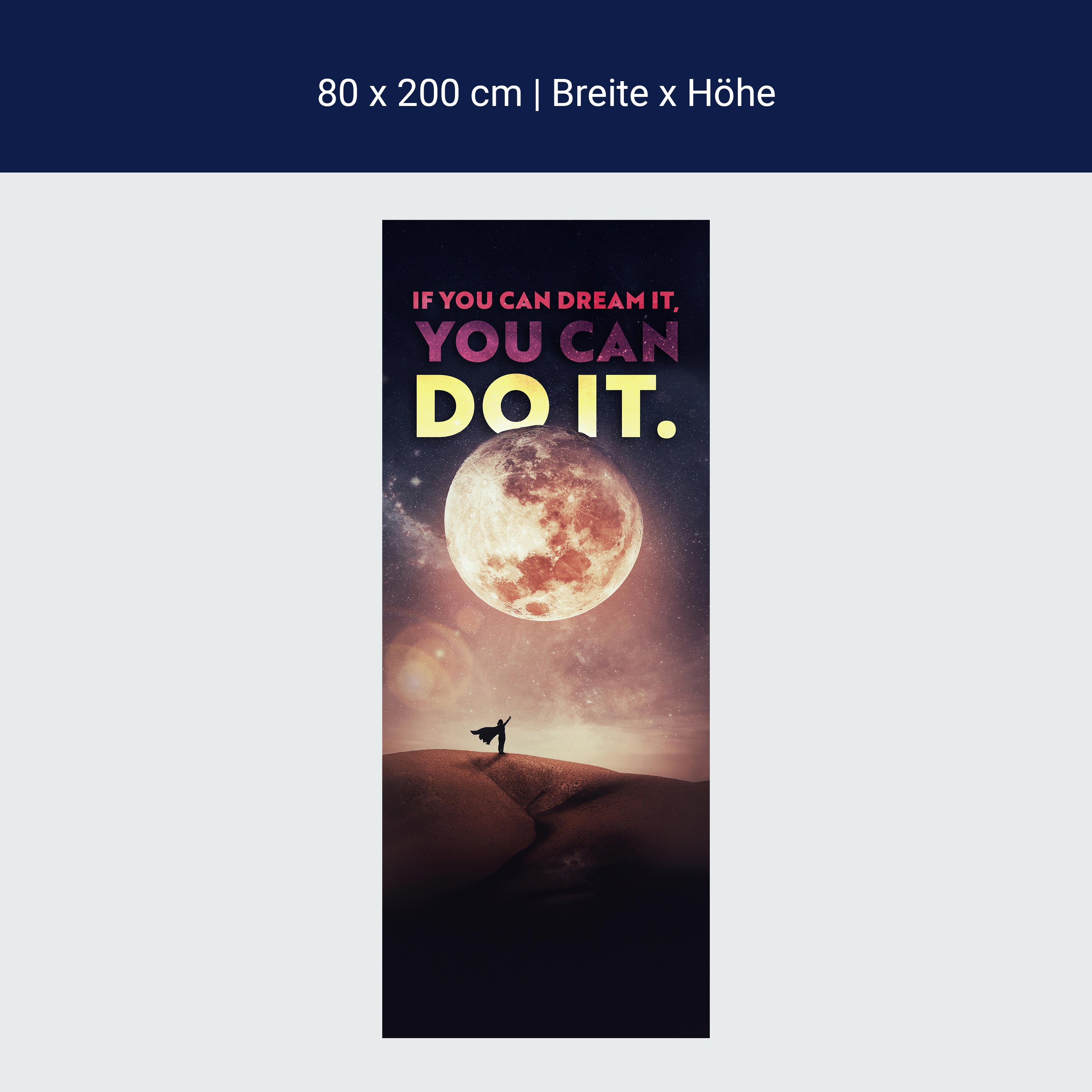 Türtapete Vollmond, Spruch Motivation, Wüste M1498 Türtapete Vollmond, Spruch Motivation, Wüste M1498