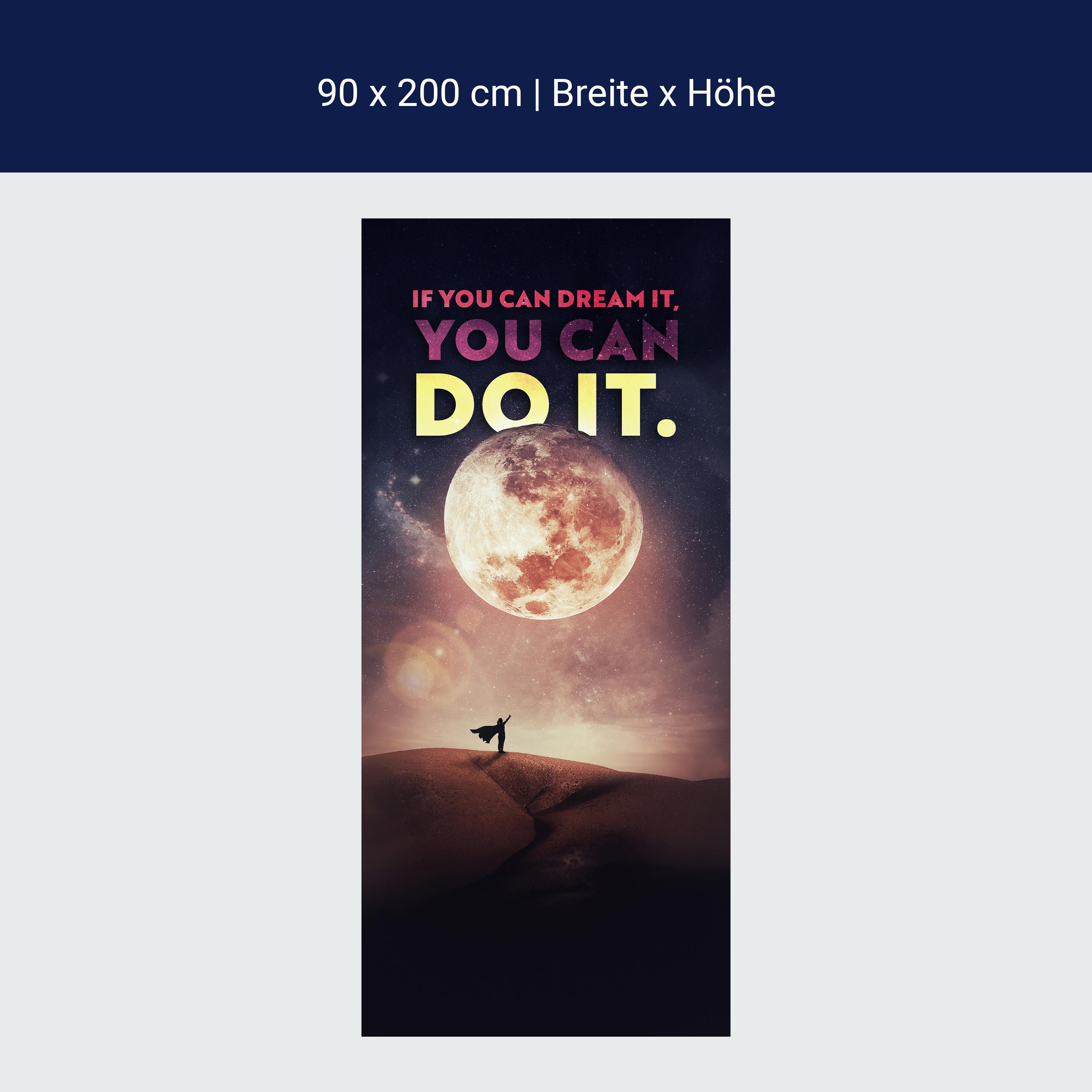 Türtapete Vollmond, Spruch Motivation, Wüste M1498 Türtapete Vollmond, Spruch Motivation, Wüste M1498