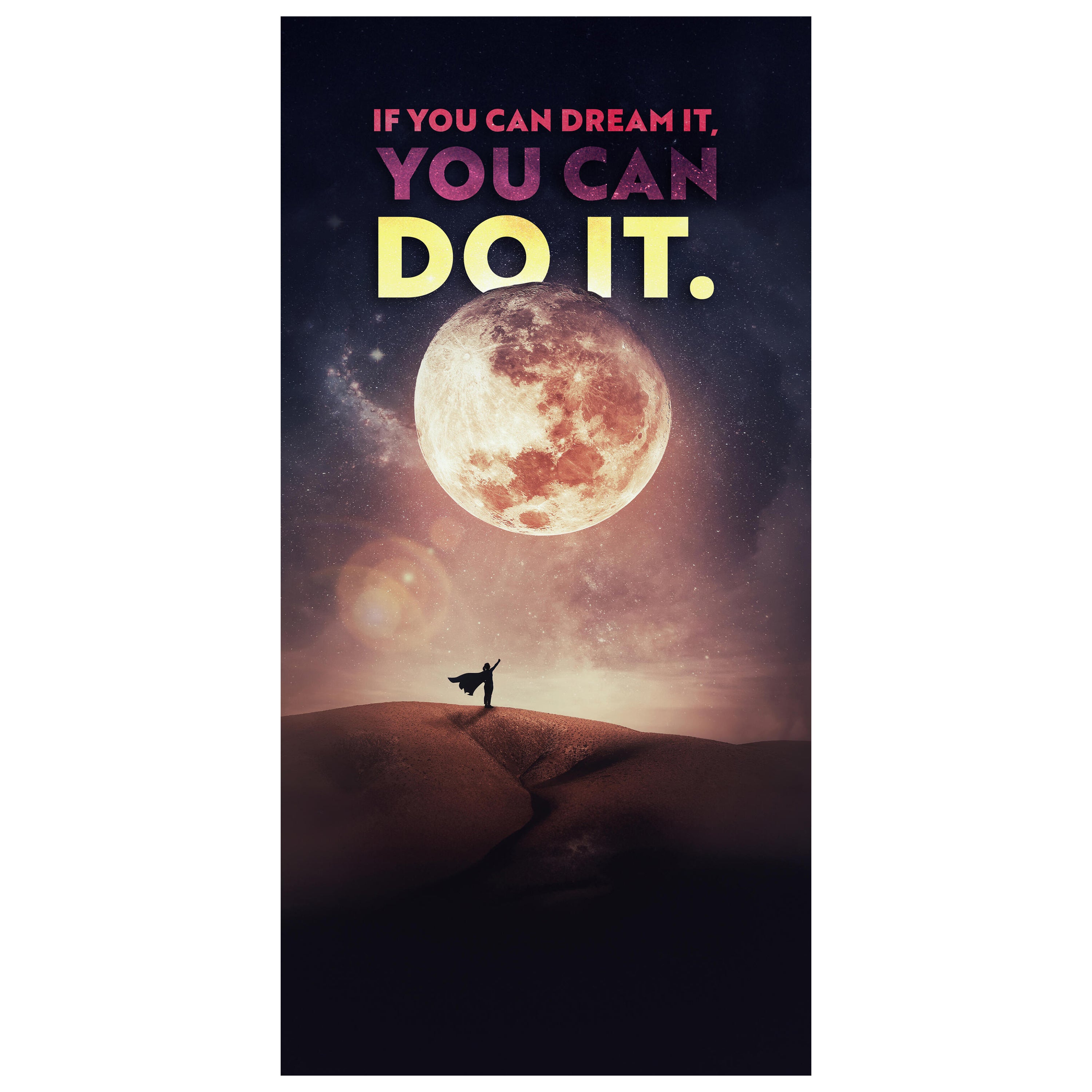 Türtapete Vollmond, Spruch Motivation, Wüste M1498 - Bild 2 Türtapete Vollmond, Spruch Motivation, Wüste M1498 - Bild 2