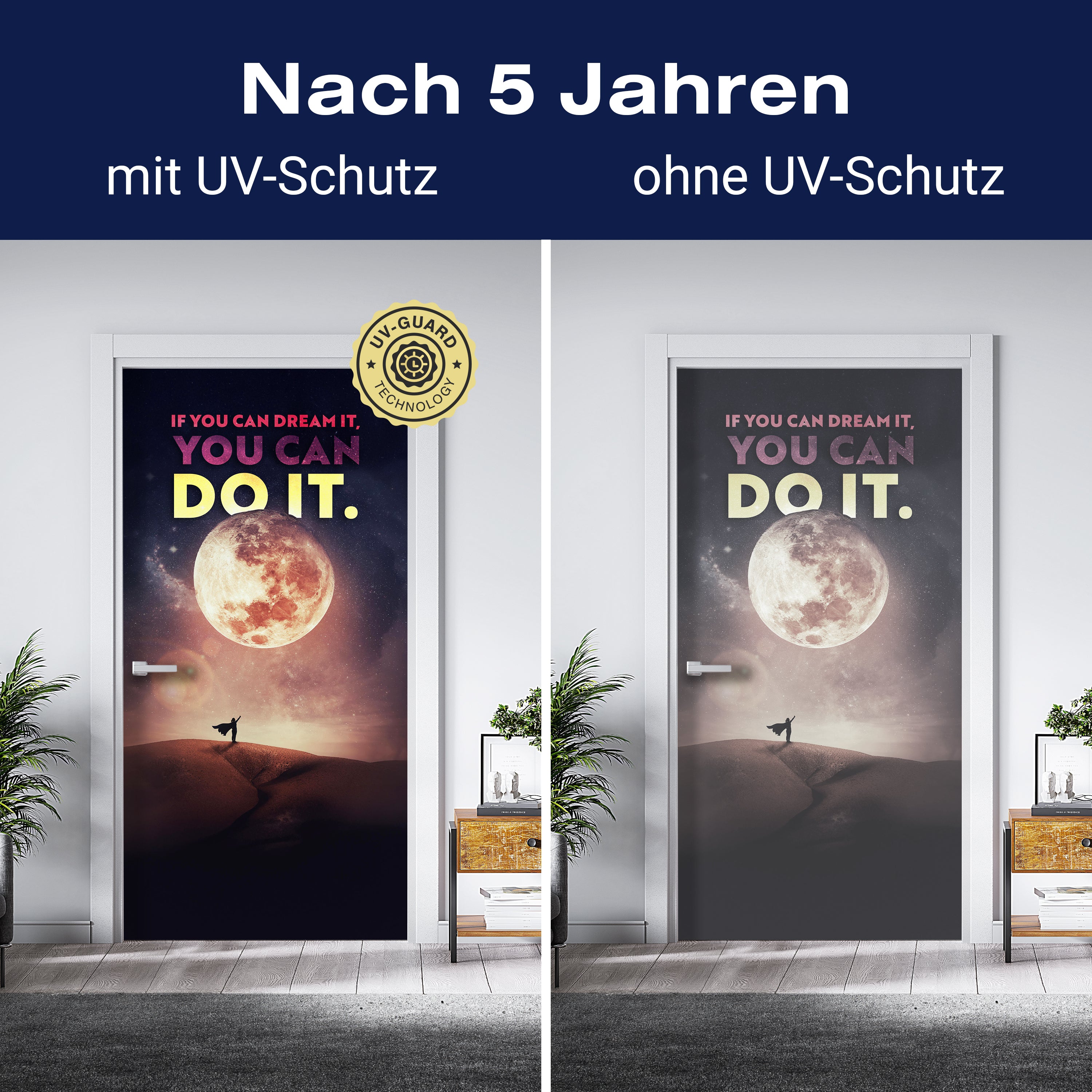 Türtapete Vollmond, Spruch Motivation, Wüste M1498 - Bild 4 Türtapete Vollmond, Spruch Motivation, Wüste M1498 - Bild 4