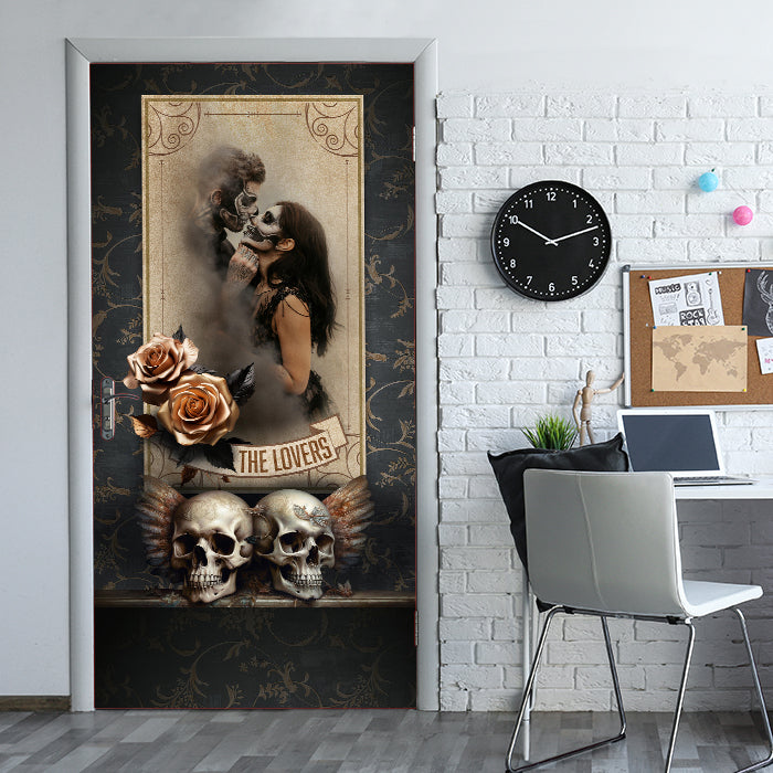 Türtapete Totenkopf, Paar, Gothic M1499 - Bild 1 Türtapete Totenkopf, Paar, Gothic M1499 - Bild 1