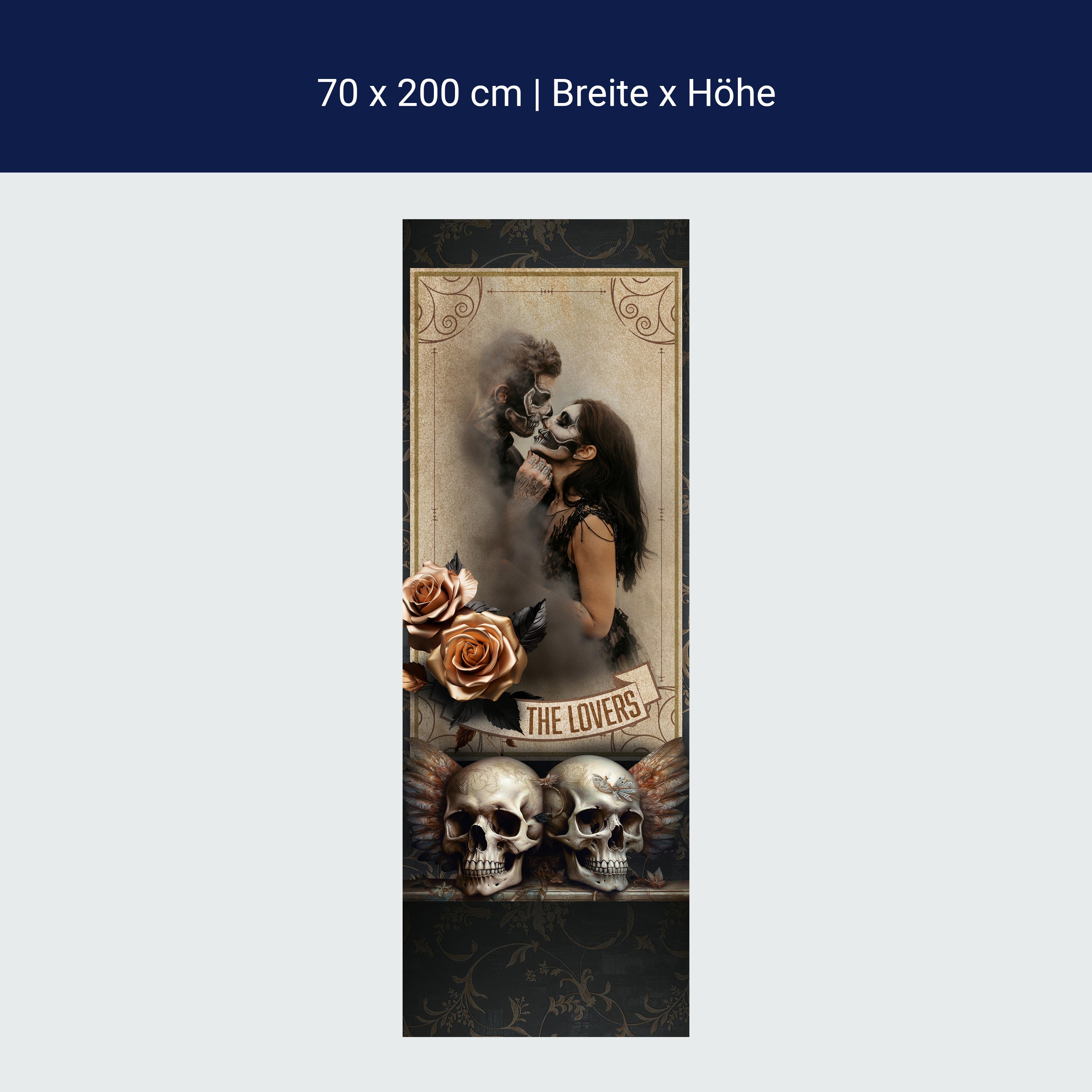 Türtapete Totenkopf, Paar, Gothic M1499 Türtapete Totenkopf, Paar, Gothic M1499