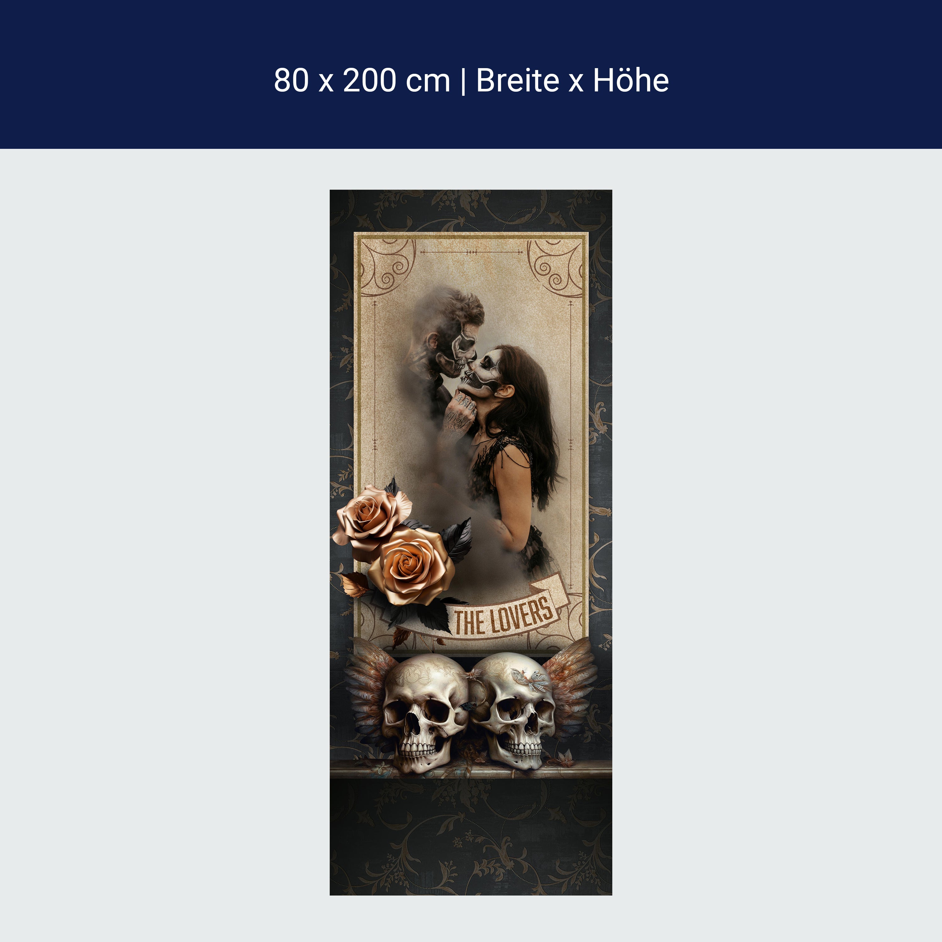 Türtapete Totenkopf, Paar, Gothic M1499 Türtapete Totenkopf, Paar, Gothic M1499