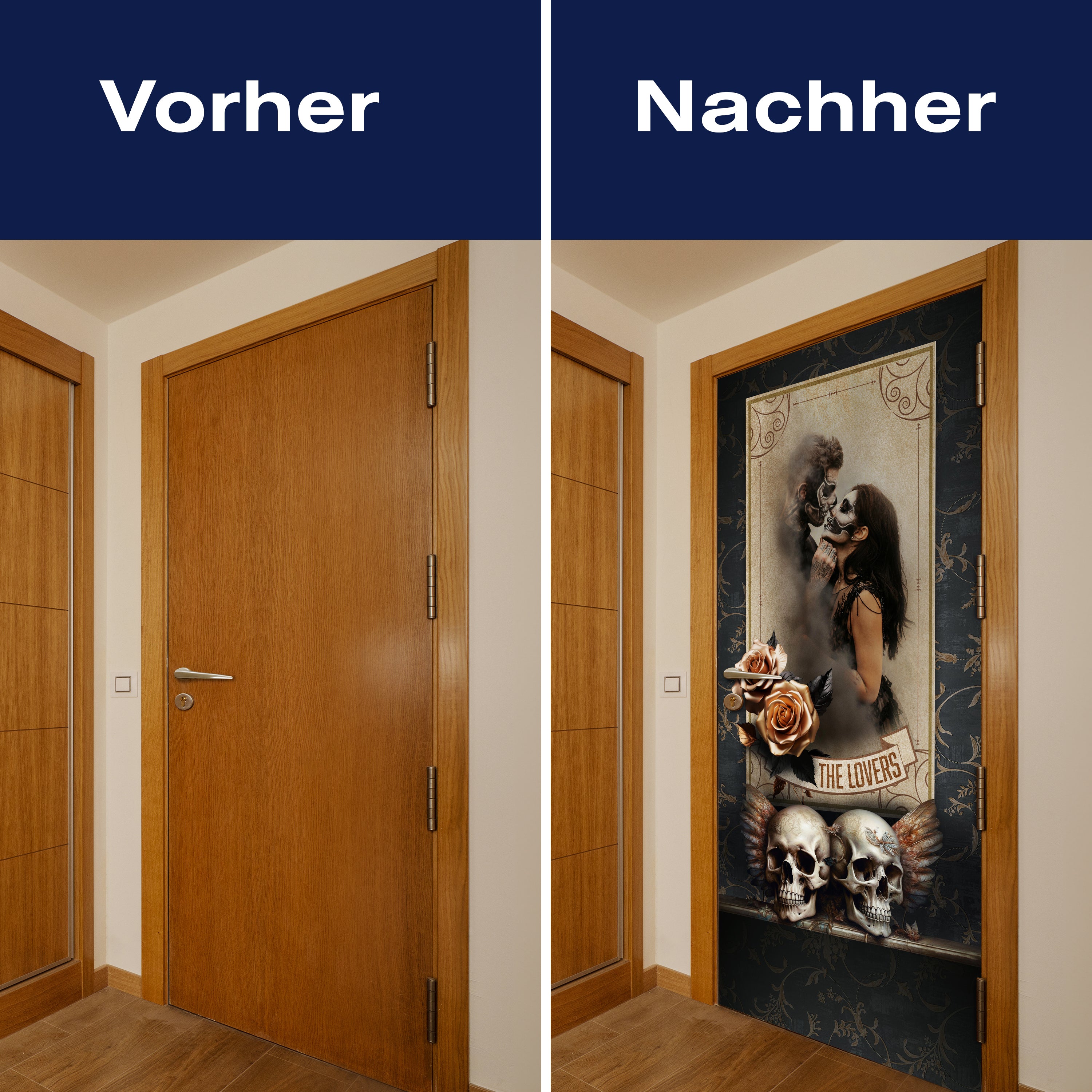 Türtapete Totenkopf, Paar, Gothic M1499 - Bild 10 Türtapete Totenkopf, Paar, Gothic M1499 - Bild 10