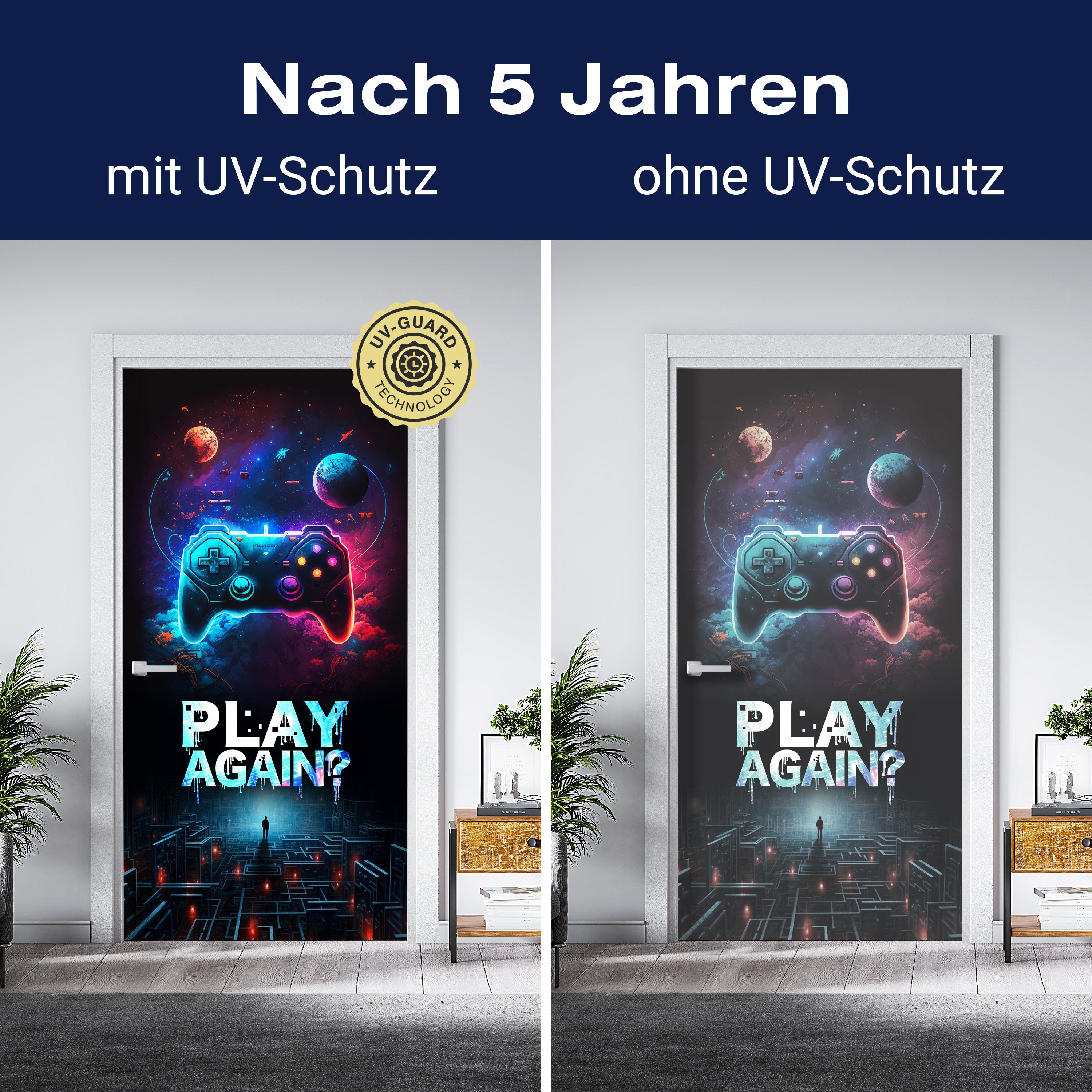 Türtapete Controller, Gaming, Spruch M1500 - Bild 4 Türtapete Controller, Gaming, Spruch M1500 - Bild 4