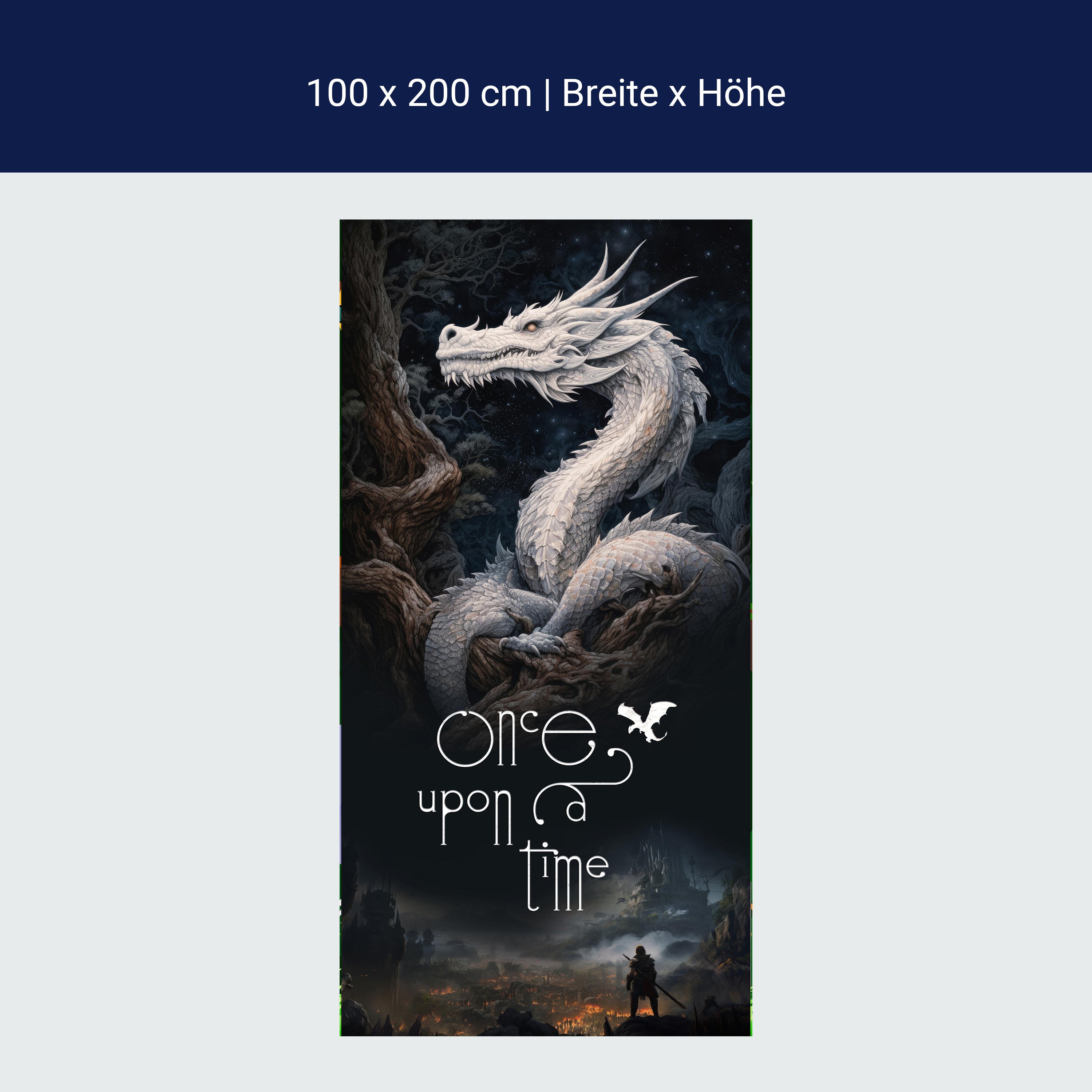 Türtapete Drache, Spruch, Illustration M1502 Türtapete Drache, Spruch, Illustration M1502