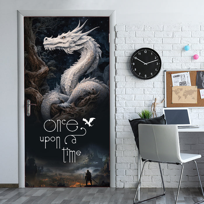 Türtapete Drache, Spruch, Illustration M1502 - Bild 1 Türtapete Drache, Spruch, Illustration M1502 - Bild 1