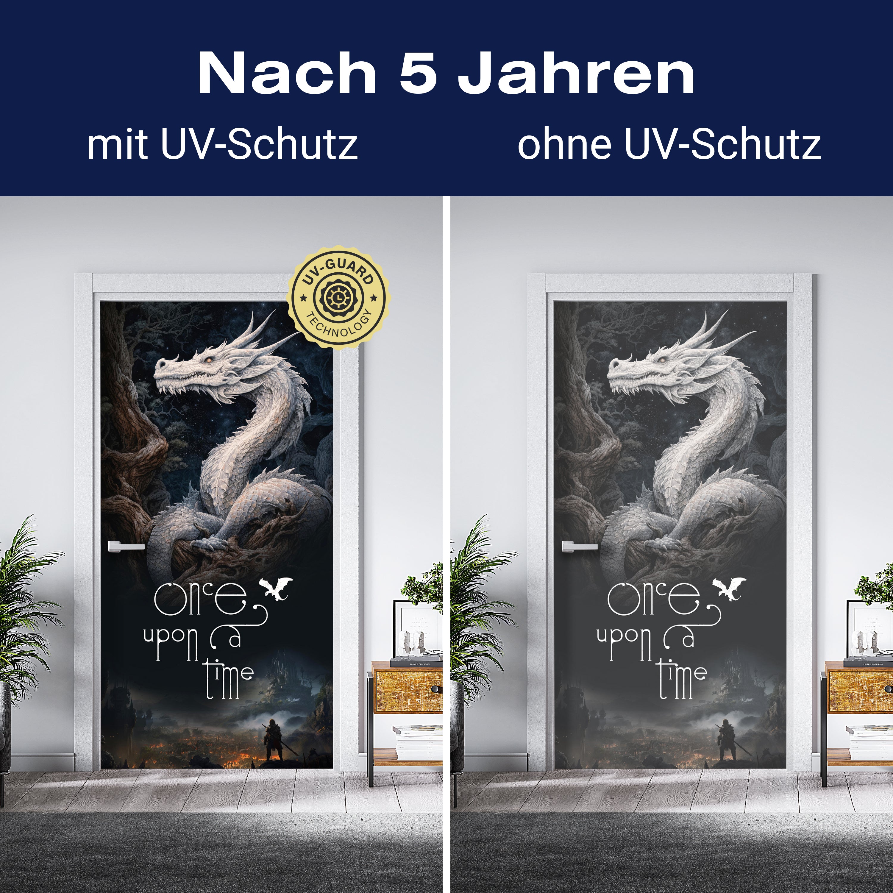 Türtapete Drache, Spruch, Illustration M1502 - Bild 4 Türtapete Drache, Spruch, Illustration M1502 - Bild 4