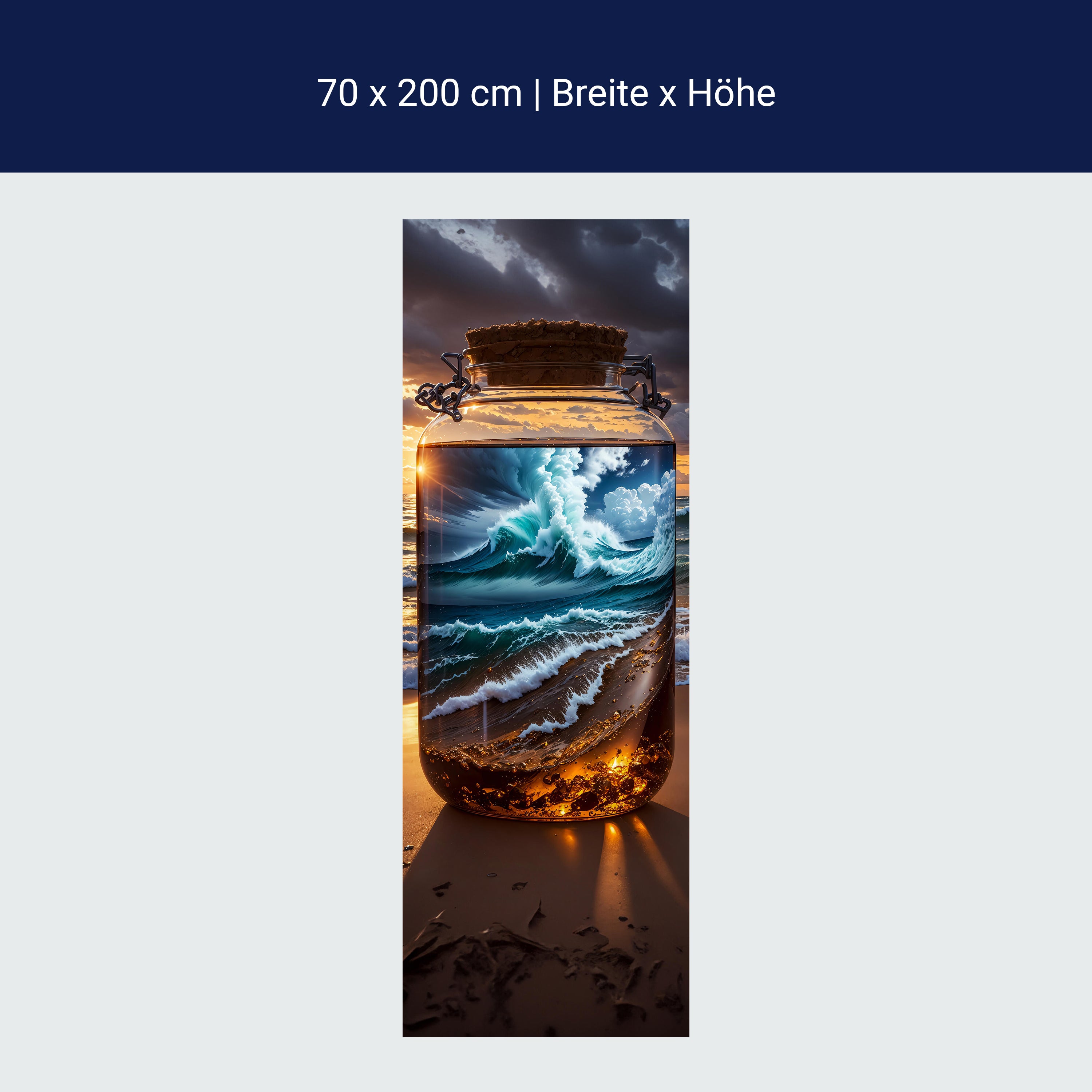 Türtapete Meer, Strand, Flasche, Wasser M1508 Türtapete Meer, Strand, Flasche, Wasser M1508