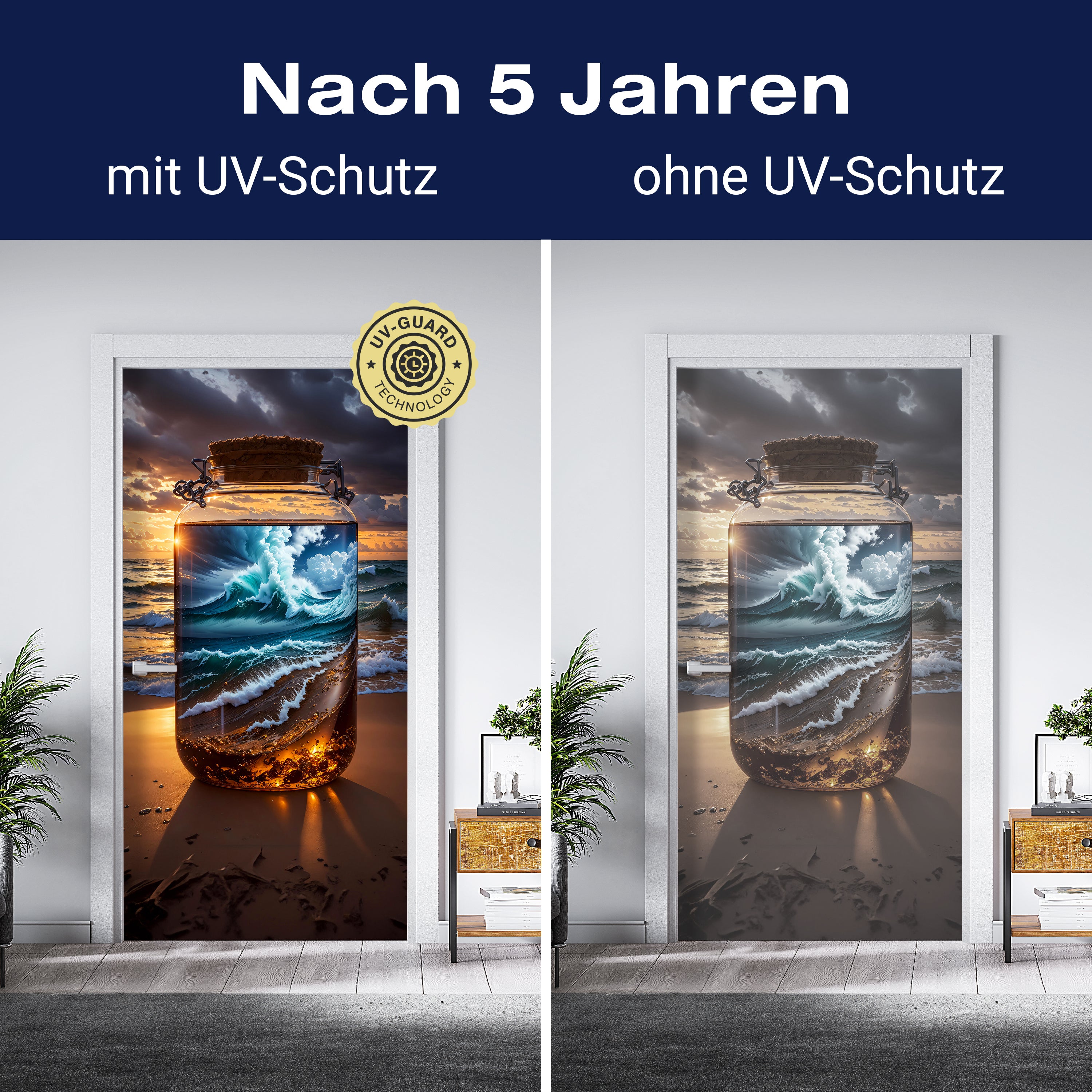 Türtapete Meer, Strand, Flasche, Wasser M1508 - Bild 4 Türtapete Meer, Strand, Flasche, Wasser M1508 - Bild 4