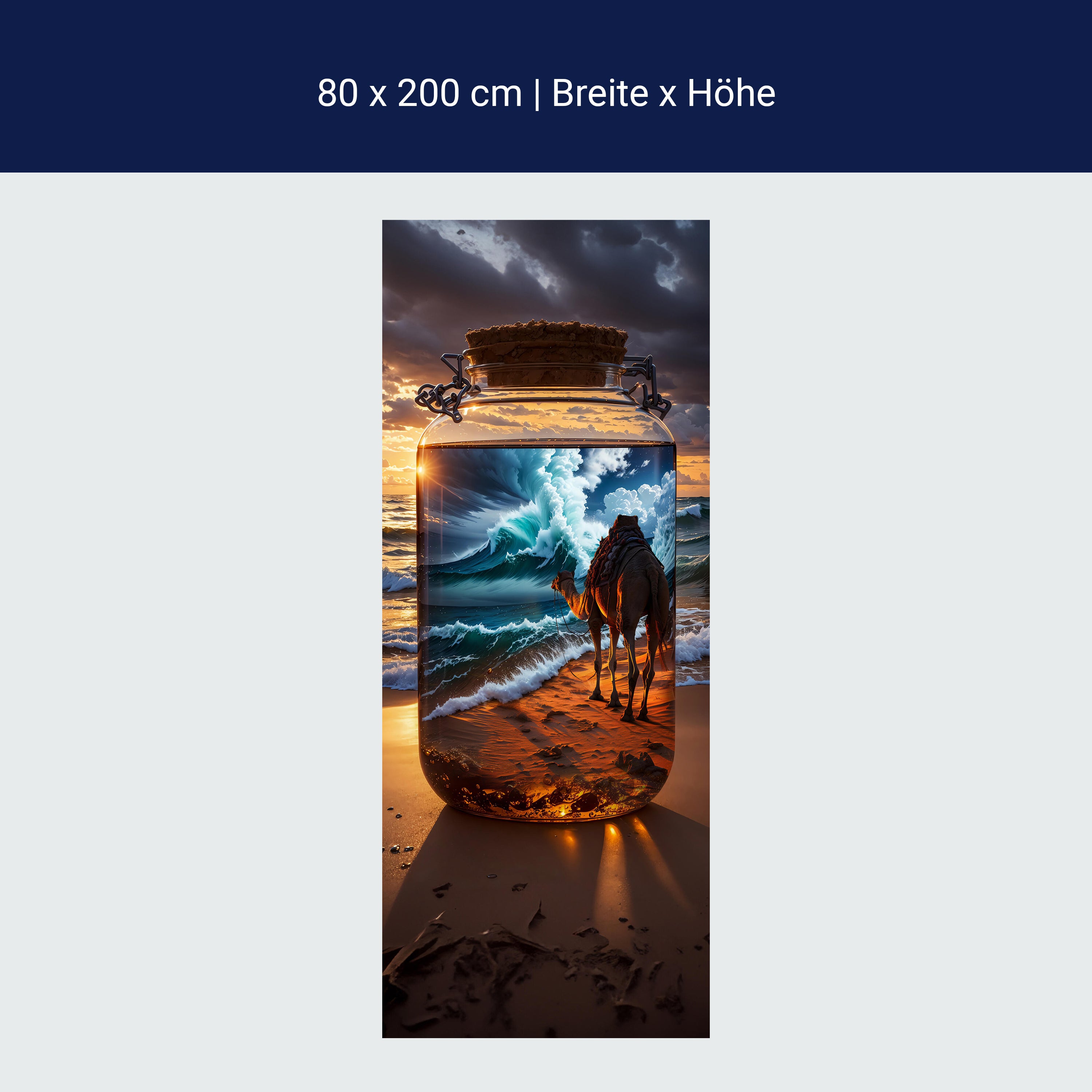 Türtapete Meer, Strand, Flasche, Kamel M1509 Türtapete Meer, Strand, Flasche, Kamel M1509