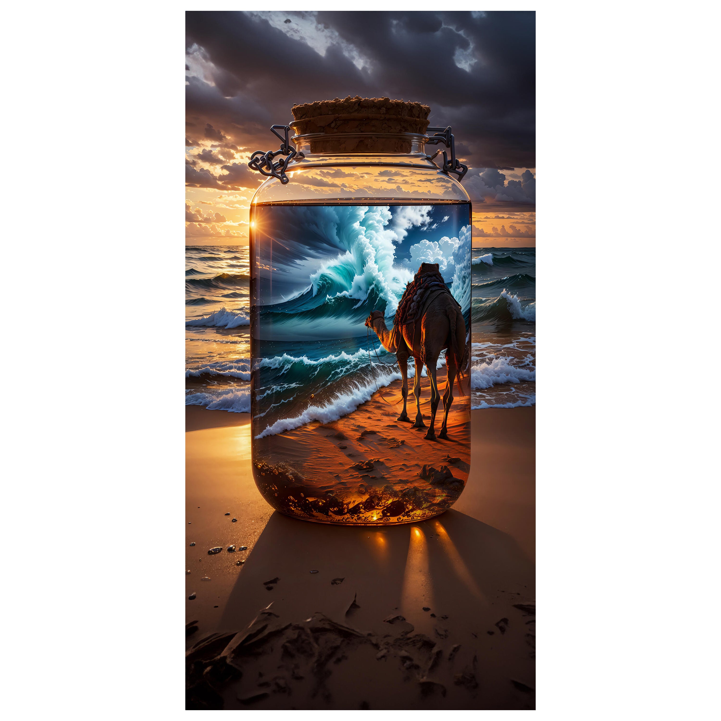 Türtapete Meer, Strand, Flasche, Kamel M1509 - Bild 2 Türtapete Meer, Strand, Flasche, Kamel M1509 - Bild 2