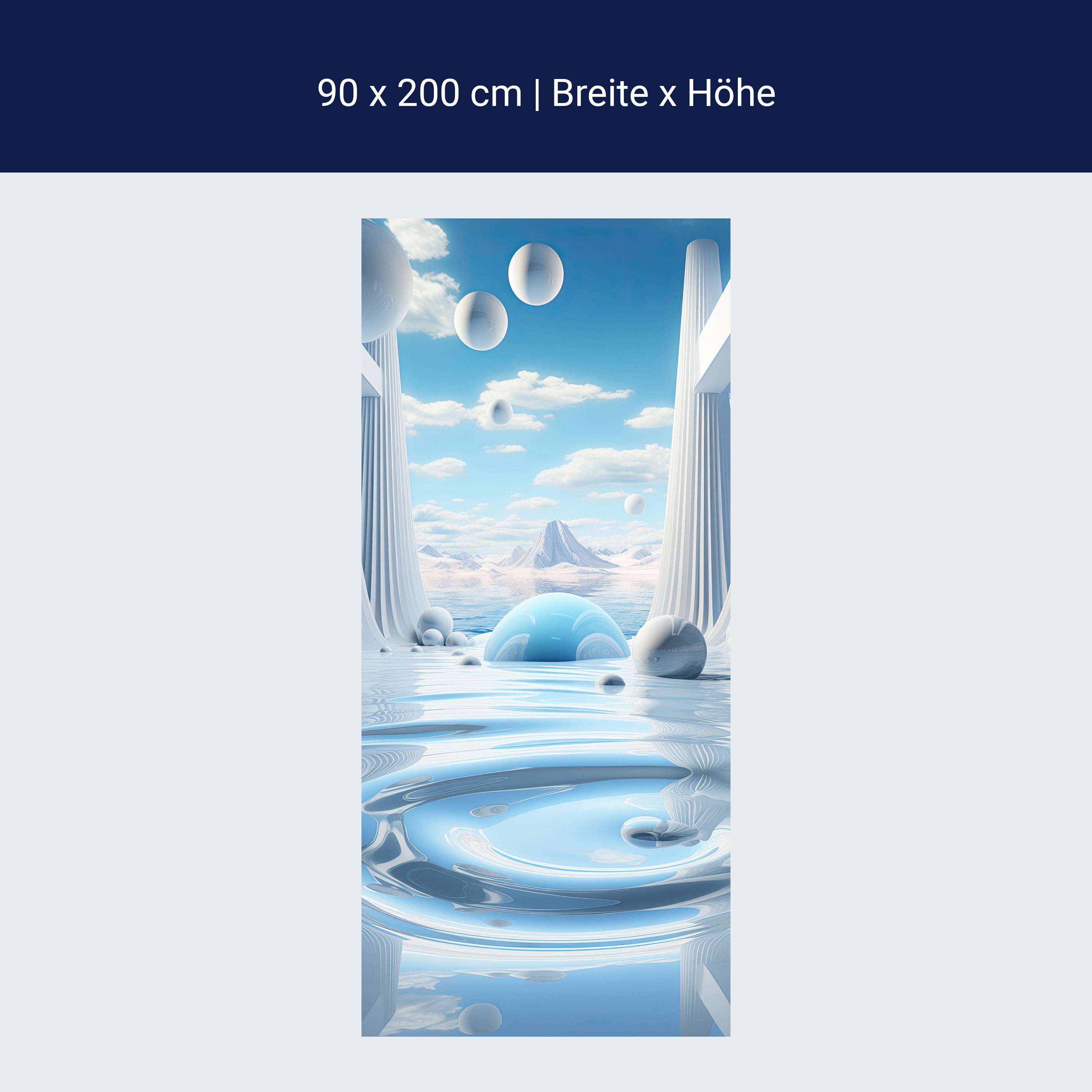 Türtapete Säulen, Kugeln, Abstrakt M1511 Türtapete Säulen, Kugeln, Abstrakt M1511