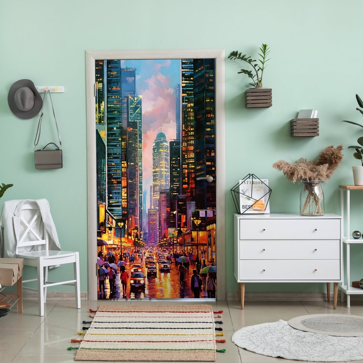 Türtapete New York City Gemälde M1522 - Bild 1 Türtapete New York City Gemälde M1522 - Bild 1