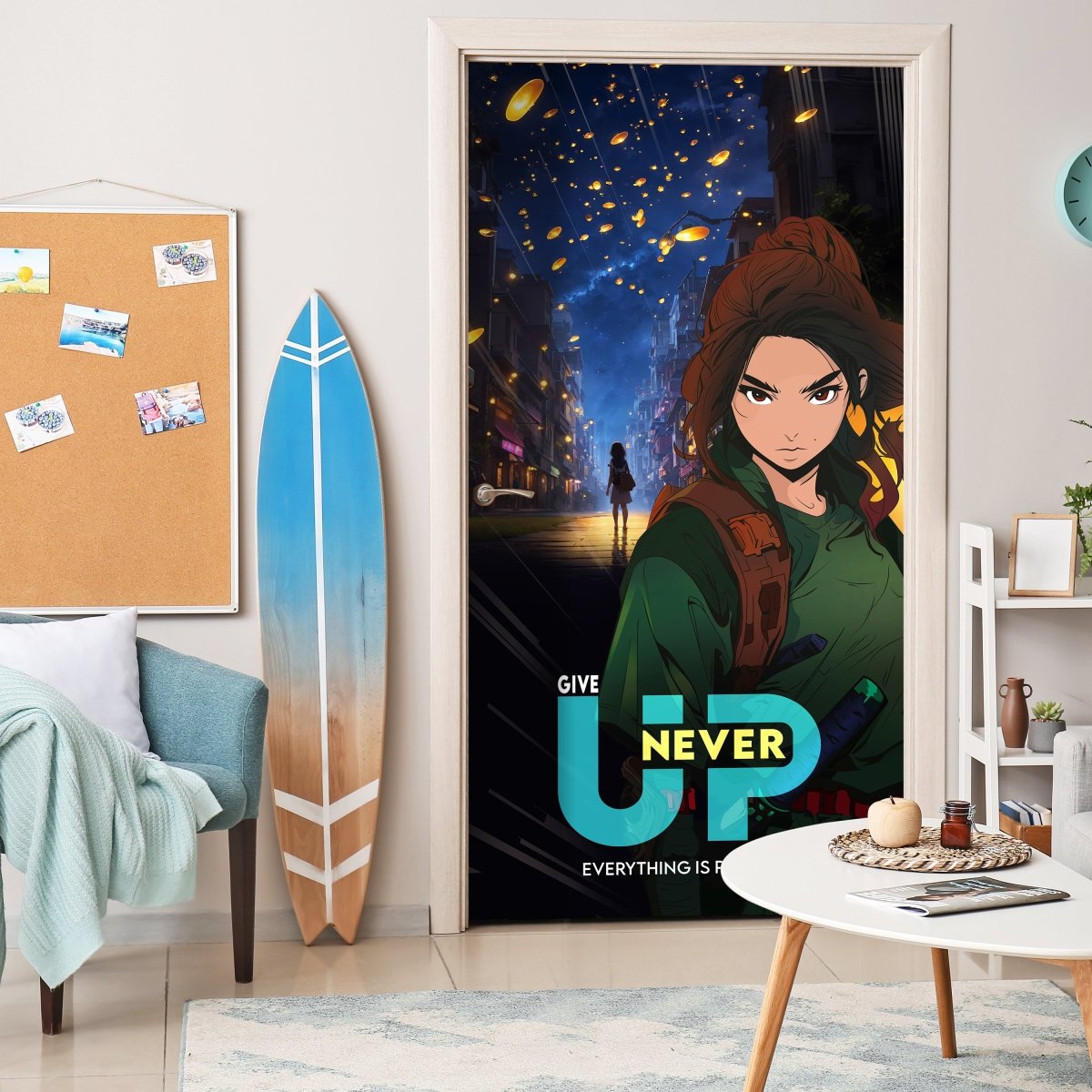 Türtapete Anime Samurai Girl M1523 - Bild 1 Türtapete Anime Samurai Girl M1523 - Bild 1