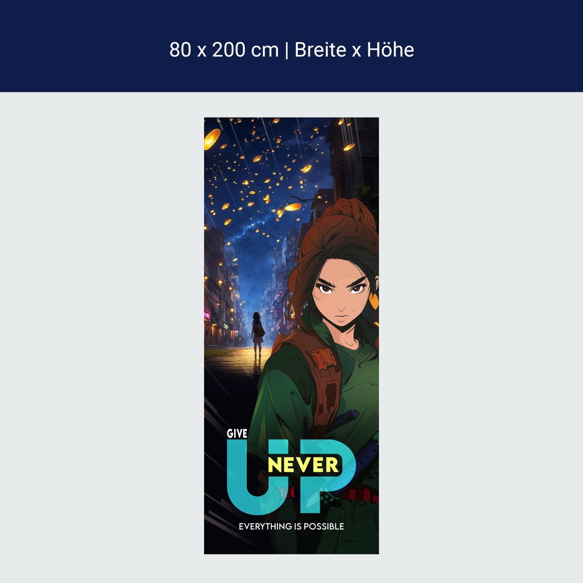 Türtapete Anime Samurai Girl M1523 Türtapete Anime Samurai Girl M1523