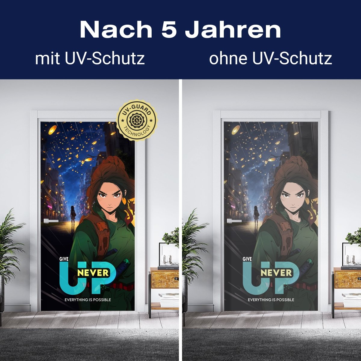 Türtapete Anime Samurai Girl M1523 - Bild 4 Türtapete Anime Samurai Girl M1523 - Bild 4