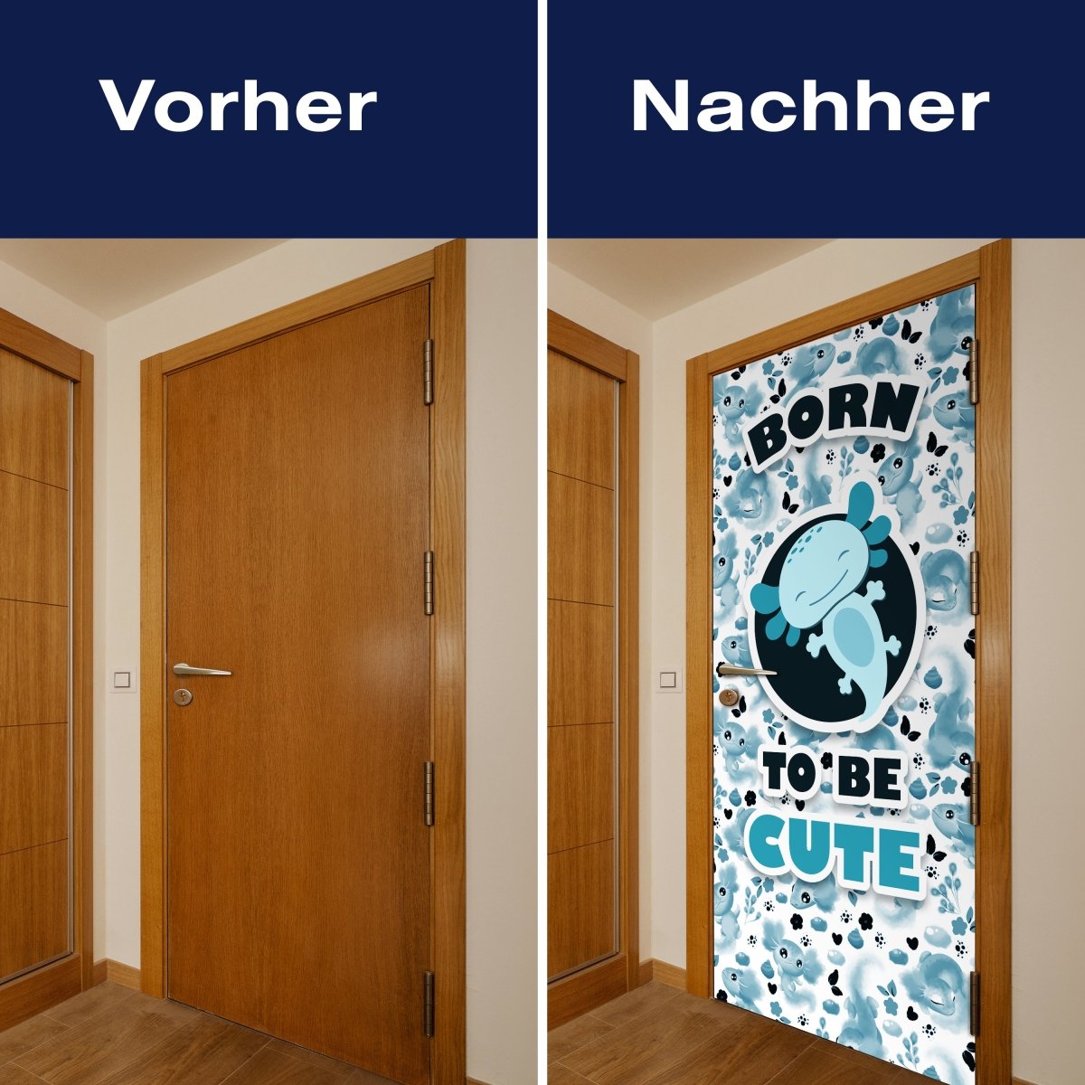 Türtapete süße blaue Axolotl M1525 - Bild 10 Türtapete süße blaue Axolotl M1525 - Bild 10