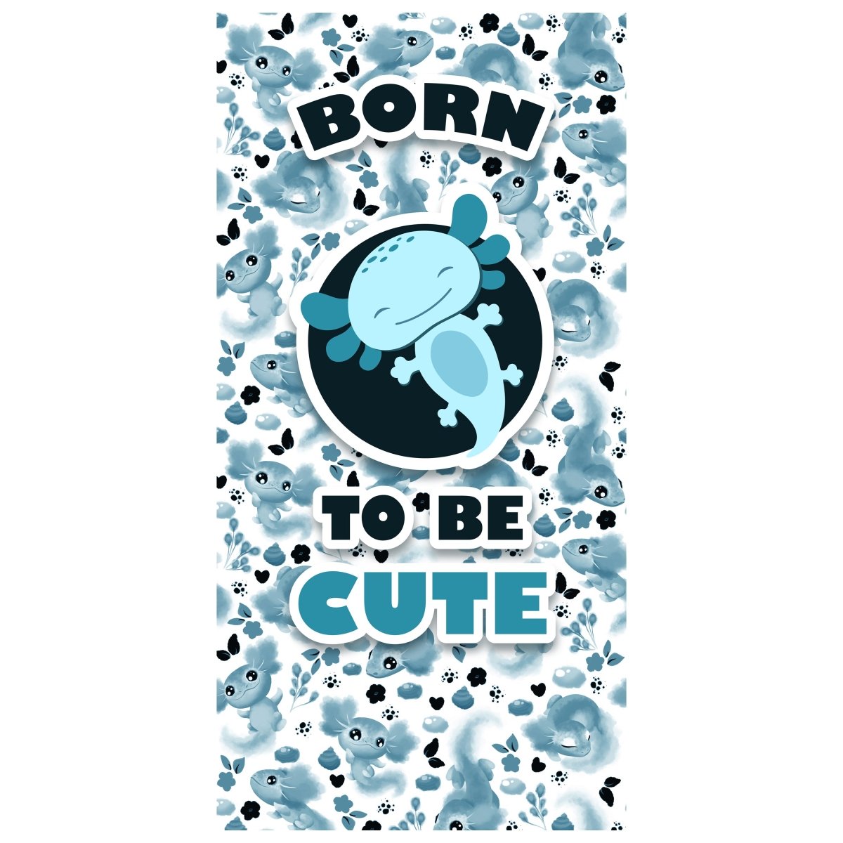 Türtapete süße blaue Axolotl M1525 - Bild 2 Türtapete süße blaue Axolotl M1525 - Bild 2