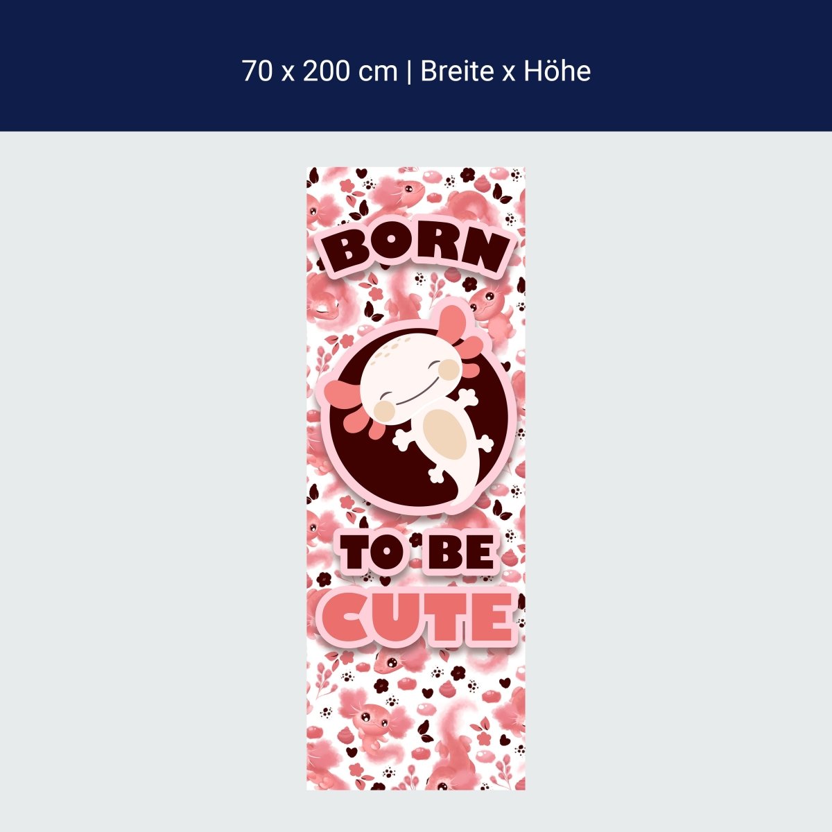 Türtapete süße rosa Axolotl M1526 Türtapete süße rosa Axolotl M1526