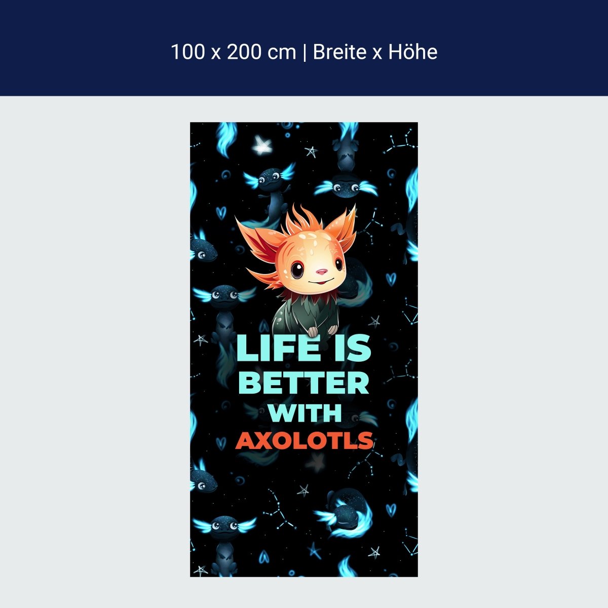 Türtapete süßer Axolotl M1528 Türtapete süßer Axolotl M1528