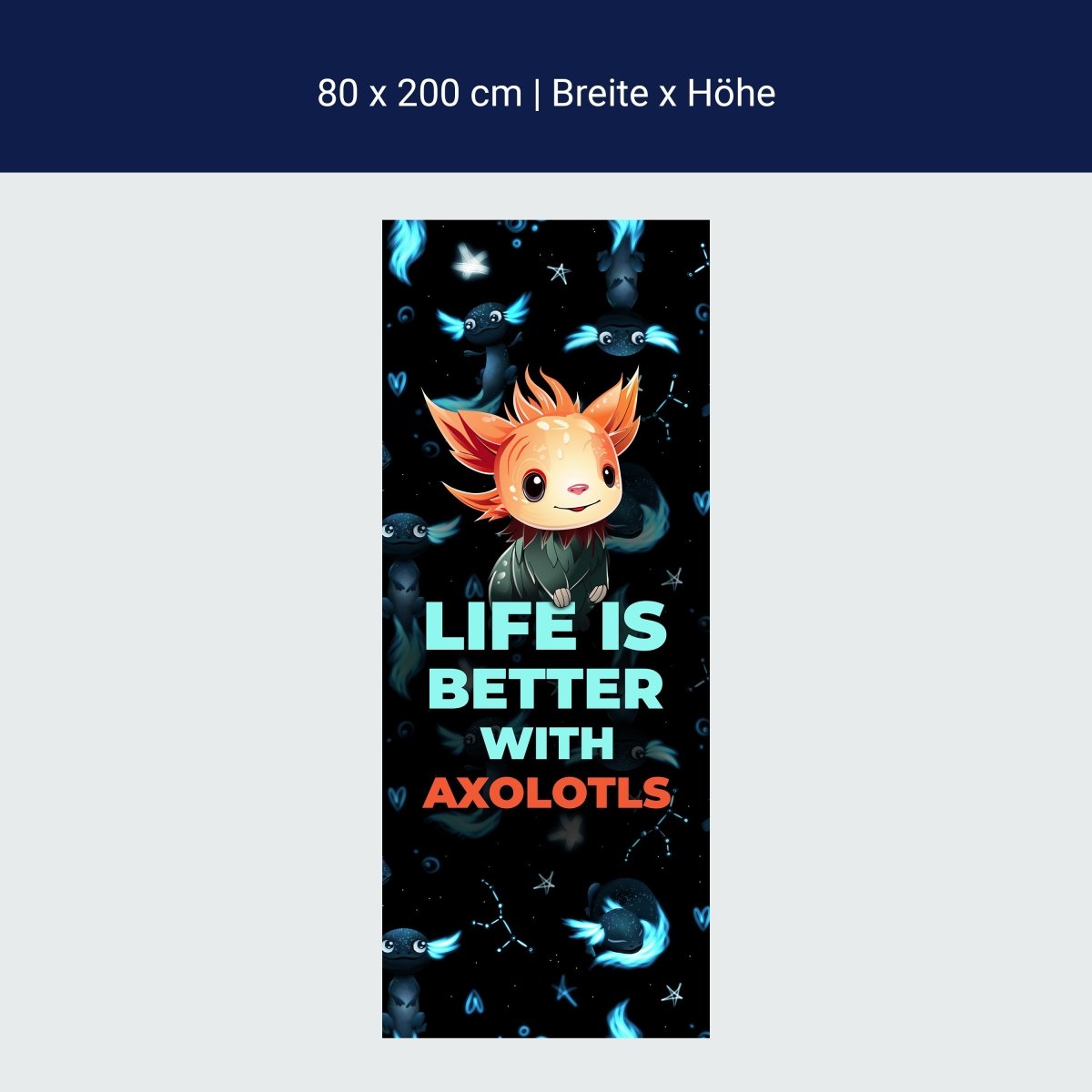 Türtapete süßer Axolotl M1528 Türtapete süßer Axolotl M1528