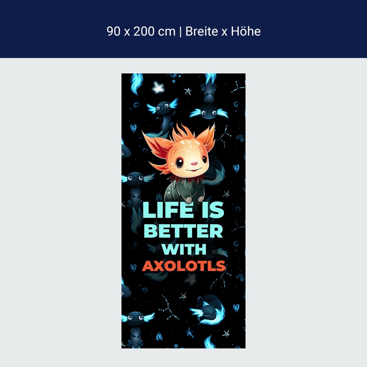 Türtapete süßer Axolotl M1528 Türtapete süßer Axolotl M1528