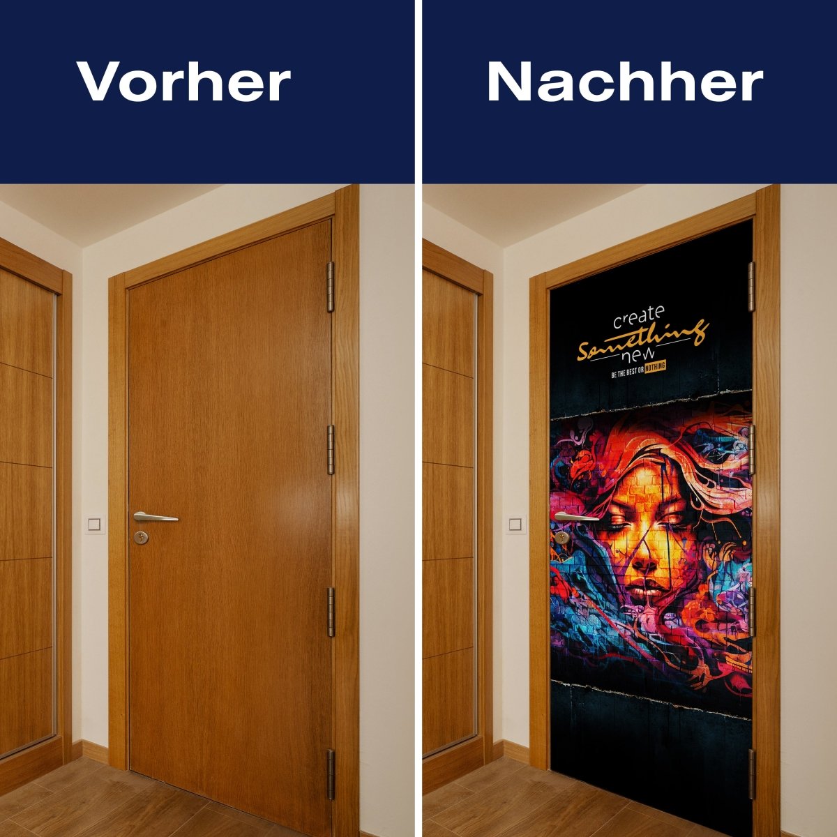 Türtapete Gesicht, Frau, Beton M1530 - Bild 10 Türtapete Gesicht, Frau, Beton M1530 - Bild 10