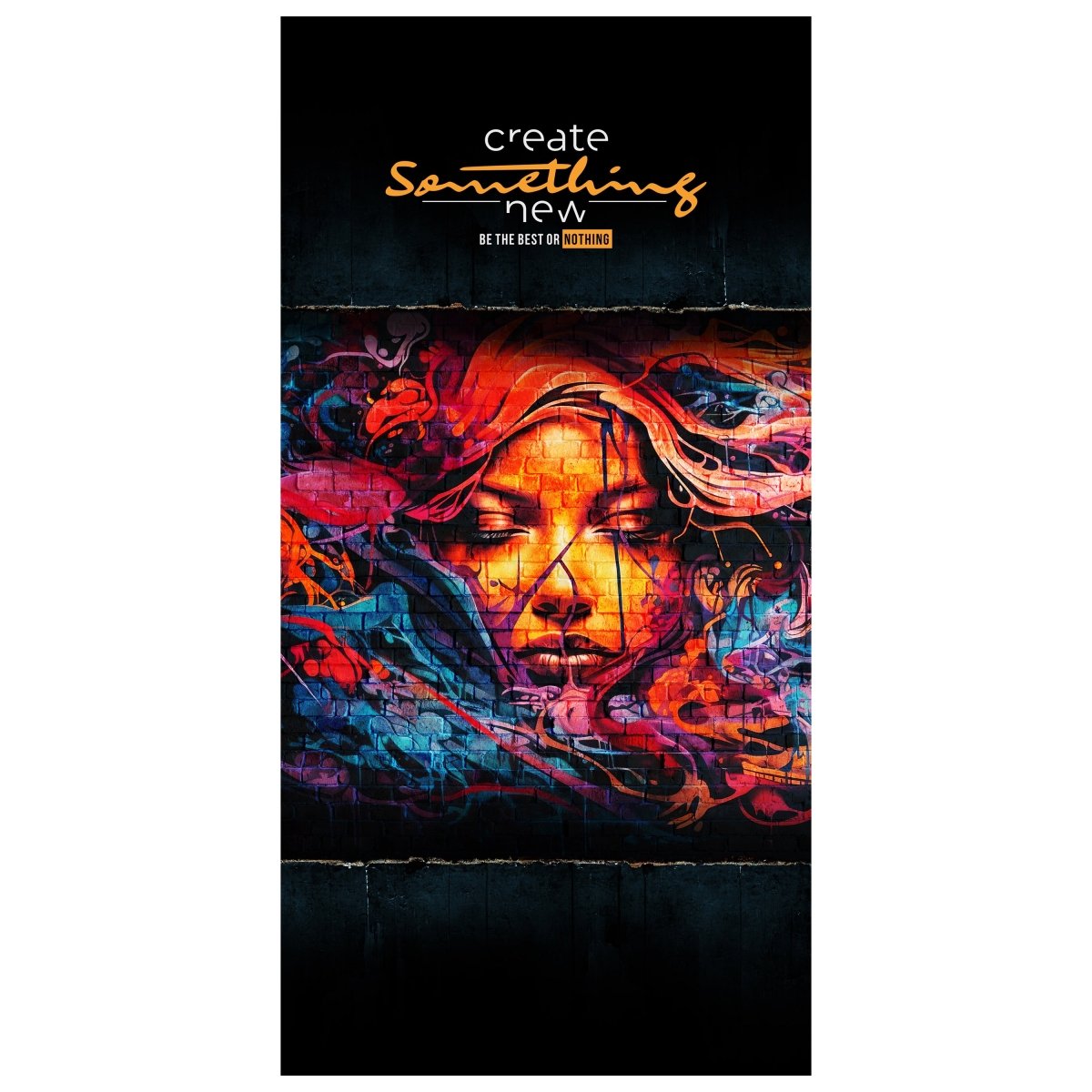 Türtapete Gesicht, Frau, Beton M1530 - Bild 2 Türtapete Gesicht, Frau, Beton M1530 - Bild 2