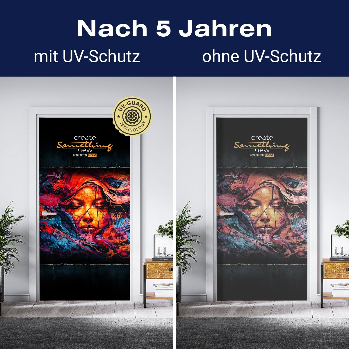 Türtapete Gesicht, Frau, Beton M1530 - Bild 4 Türtapete Gesicht, Frau, Beton M1530 - Bild 4