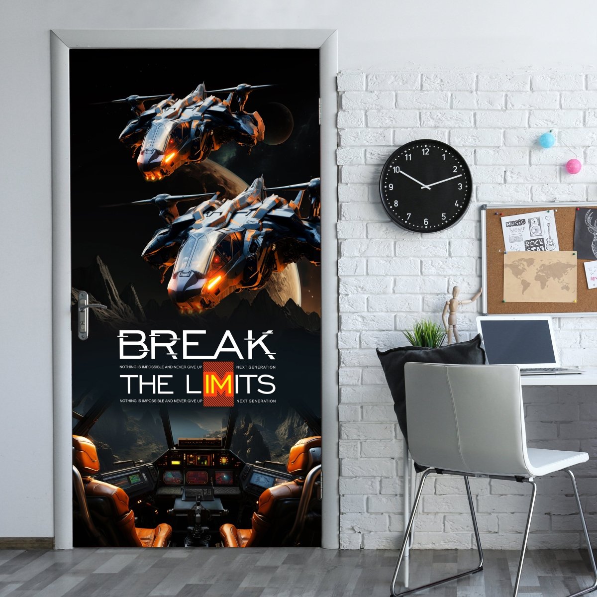 Türtapete Fantasy, Raumschiffe, Planeten M1531 - Bild 1 Türtapete Fantasy, Raumschiffe, Planeten M1531 - Bild 1