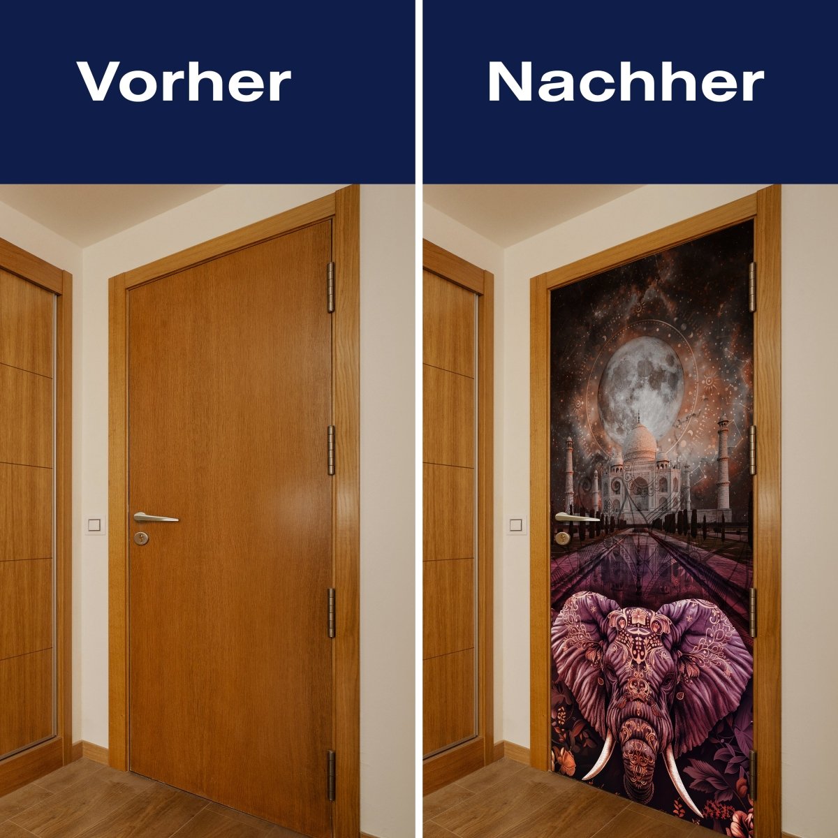 Türtapete Elefant, Taj Mahal, rosa M1533 - Bild 10 Türtapete Elefant, Taj Mahal, rosa M1533 - Bild 10