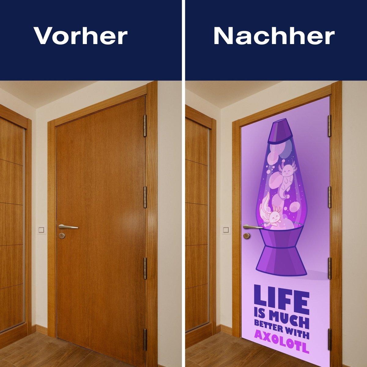 Türtapete Axolotl in Lavalampe, violett M1535 - Bild 10 Türtapete Axolotl in Lavalampe, violett M1535 - Bild 10